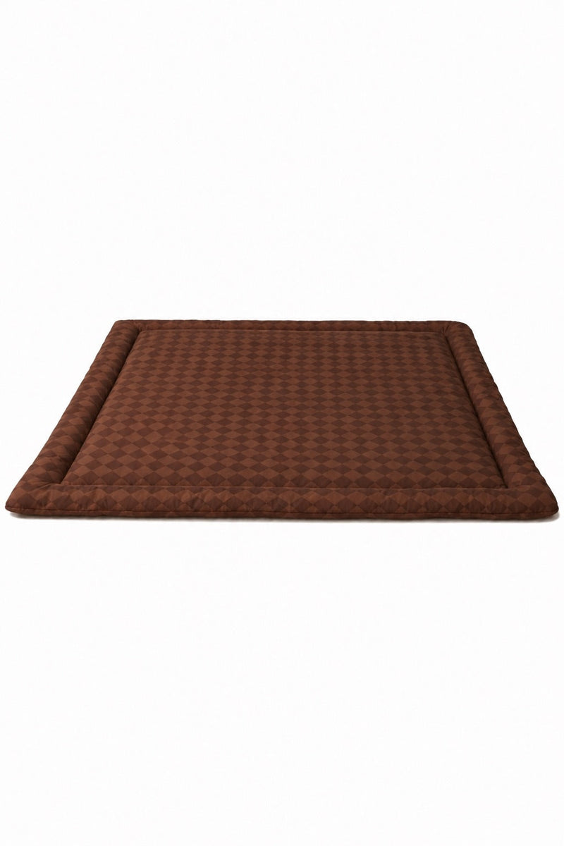 Brown Diamond Padded Baby Play Mat — Little Mae & Co