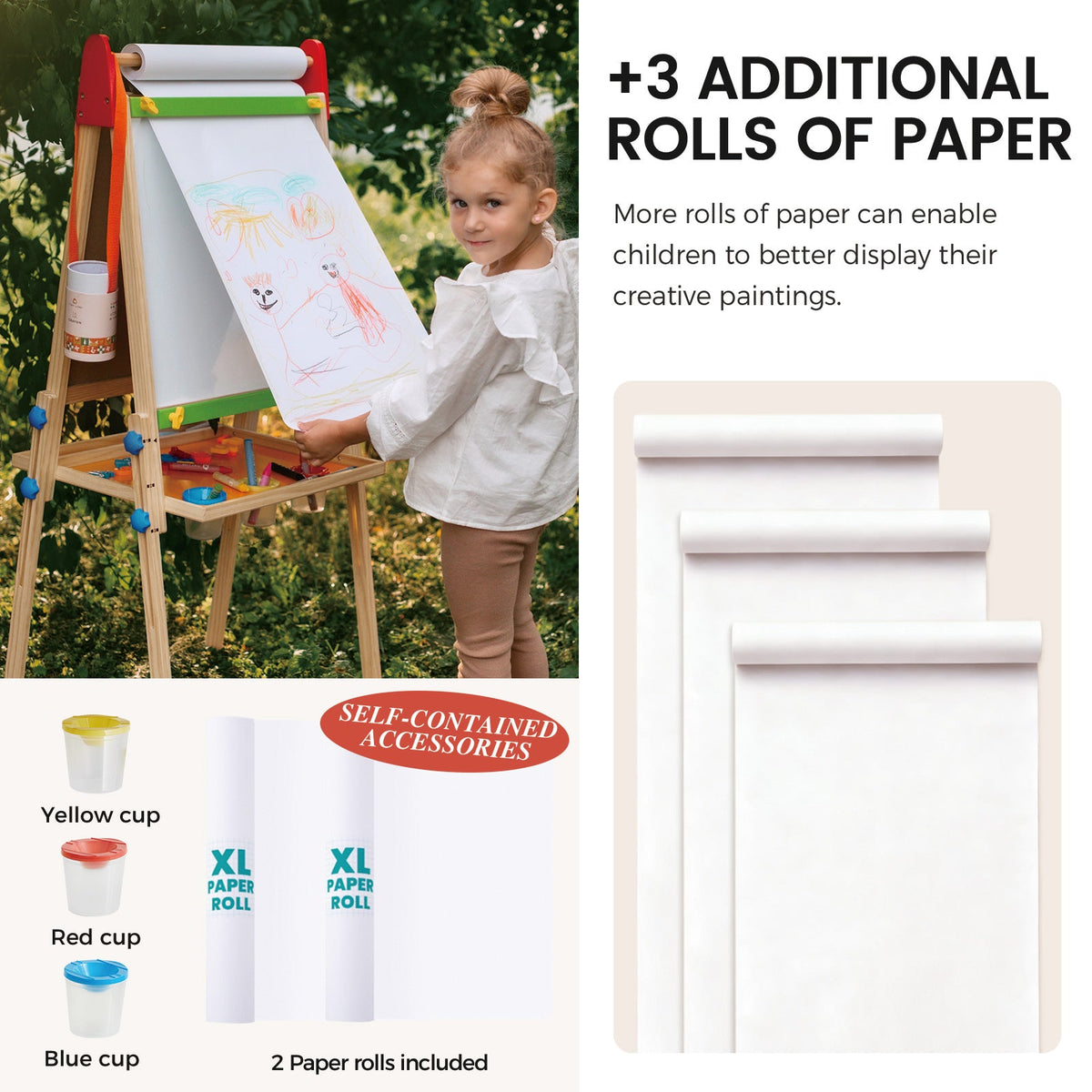 Tiny Land® 3-in-1 Art Easel & Paper Roll Set — Tiny Land
