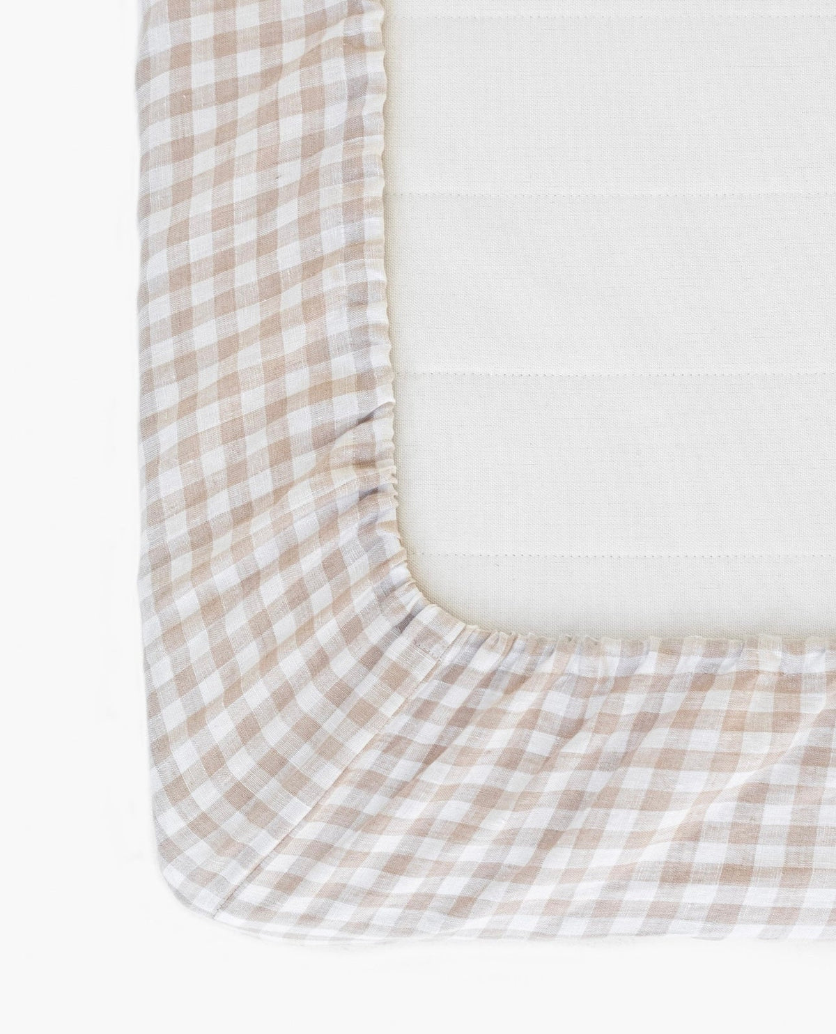Beige Gingham Crib Sheet — Little Mae & Co