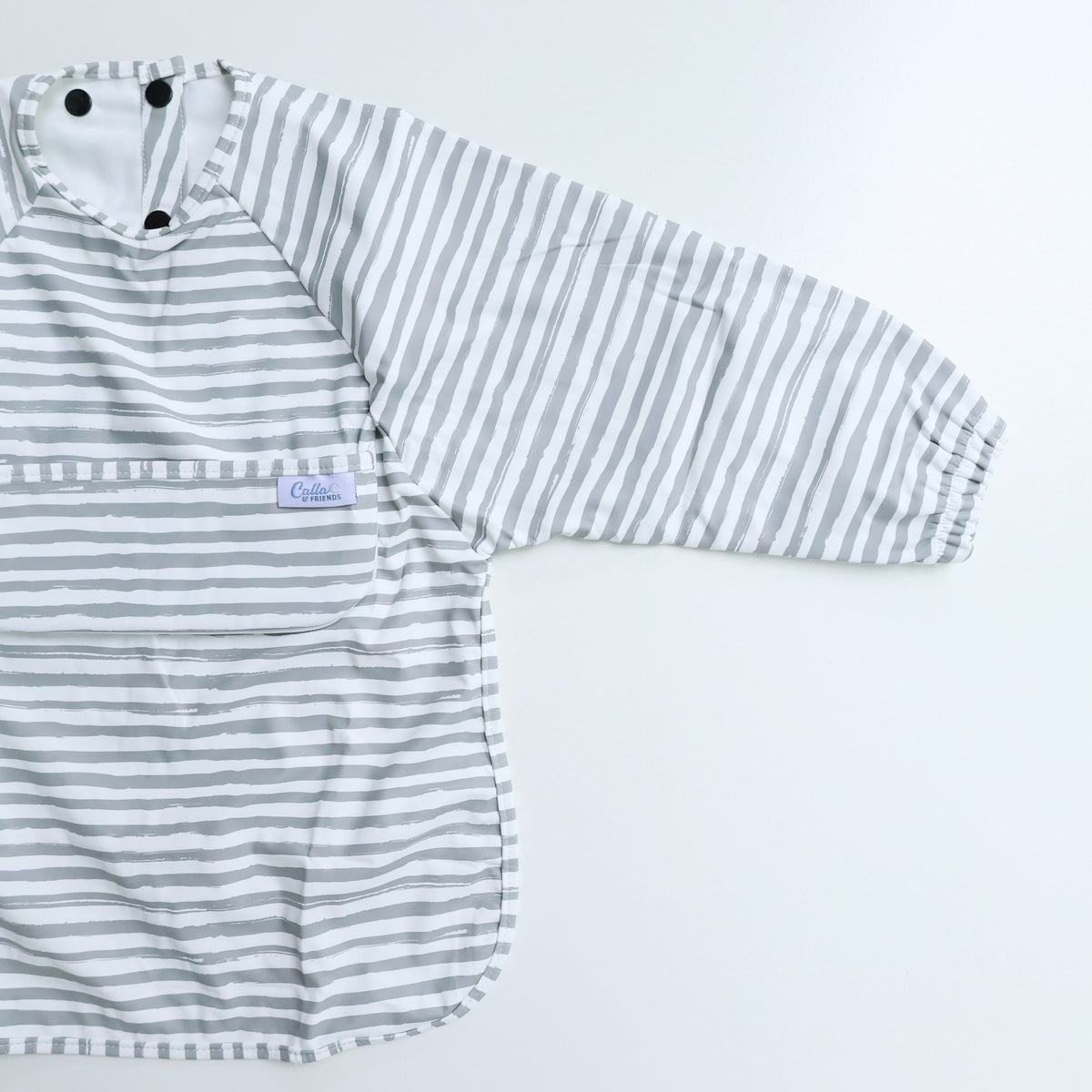 The Grayson Long Sleeve Bib - Brush Stripes — Calla and Friends