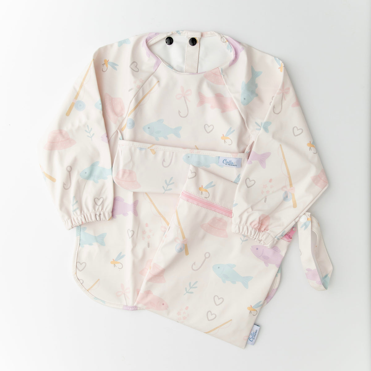 The Grayson Long Sleeve Bib - Lakeside Blooms — Calla and Friends