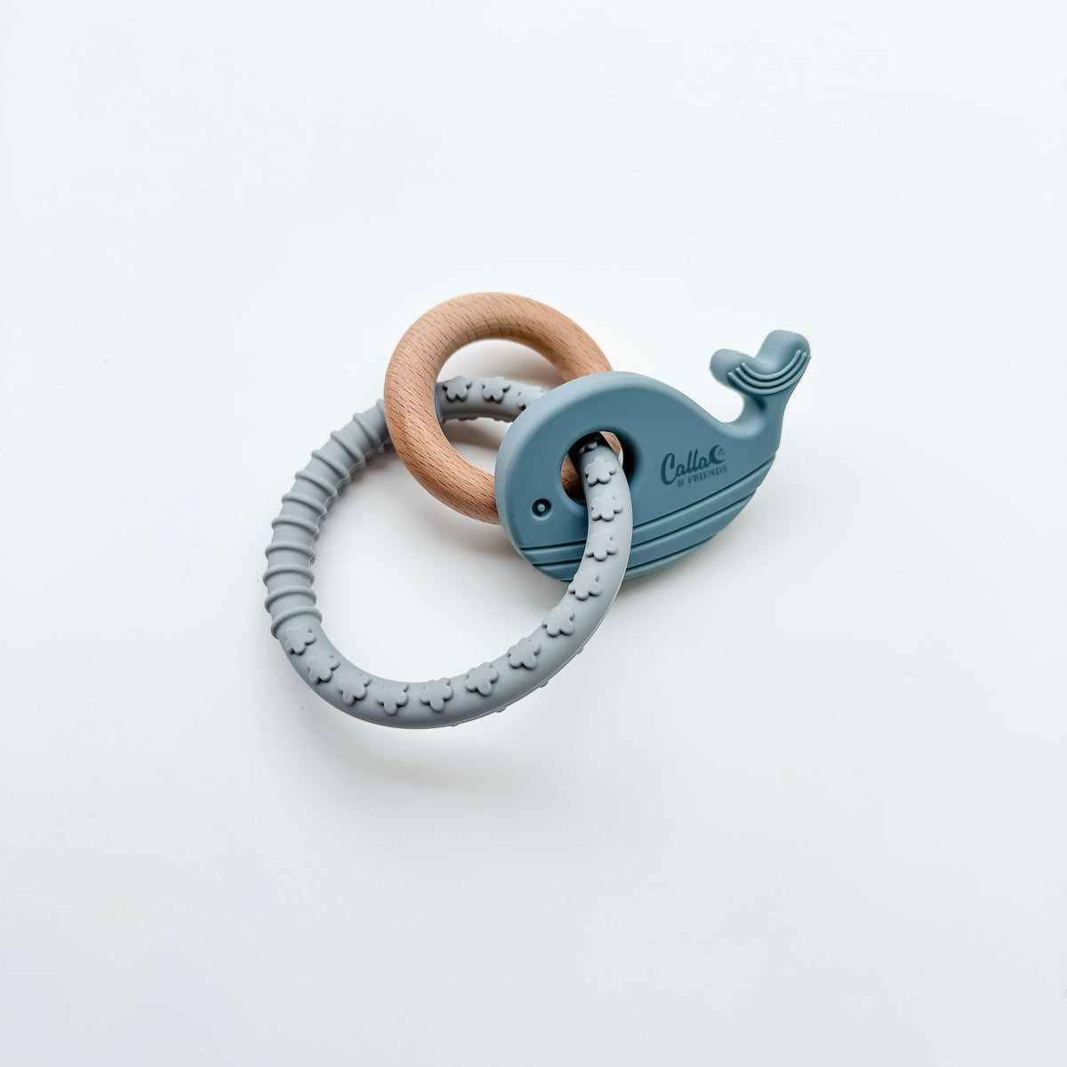 Whale Silicone & Beechwood Teether — Calla and Friends