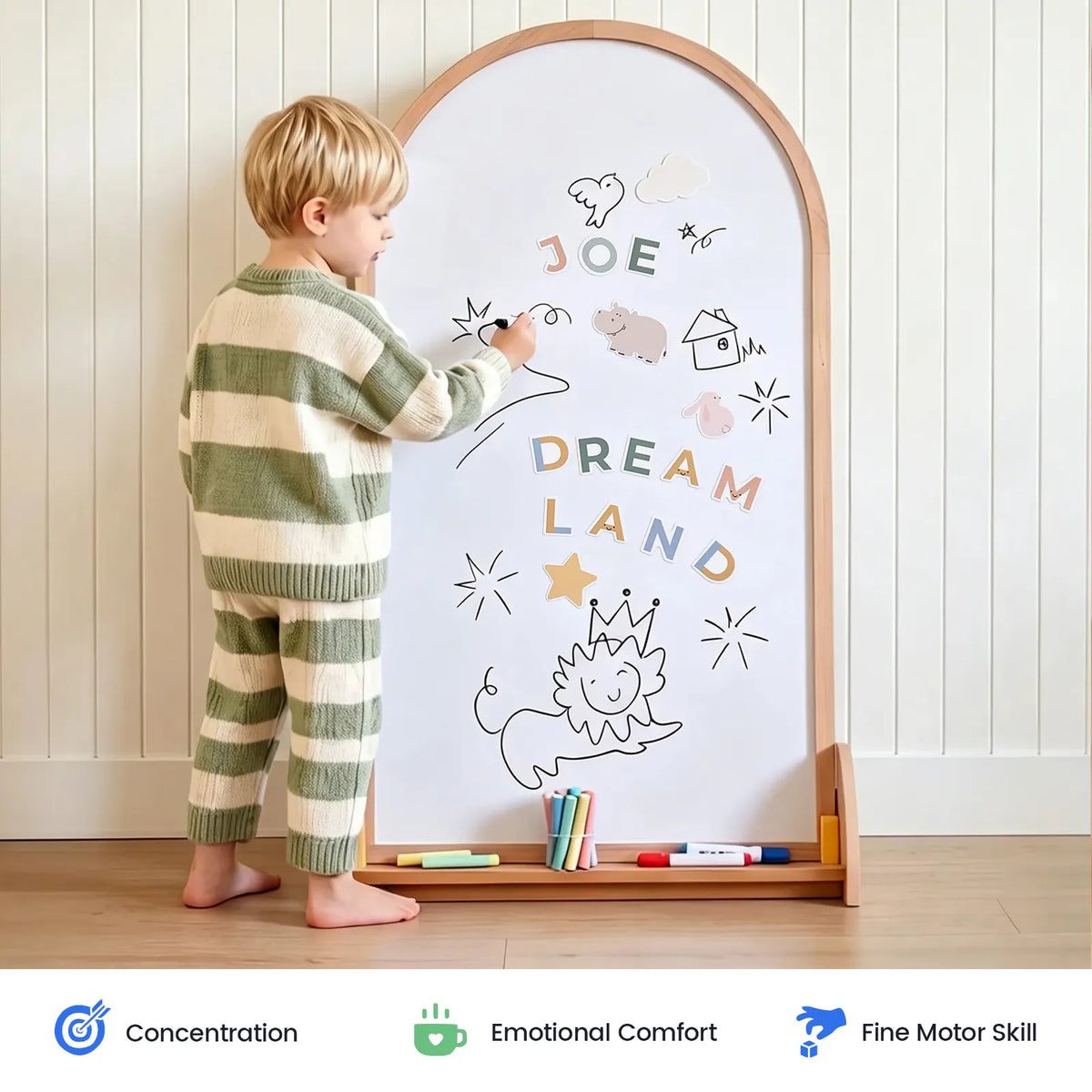 Tiny Land® Double-Sided Arched Magnet Chalkboard — Tiny Land