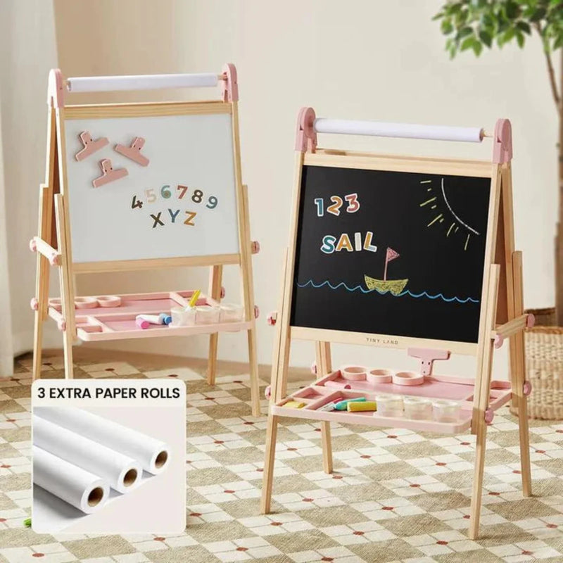 Tiny Land® Pink Magnitales Easel & Paper Roll Set — Tiny Land
