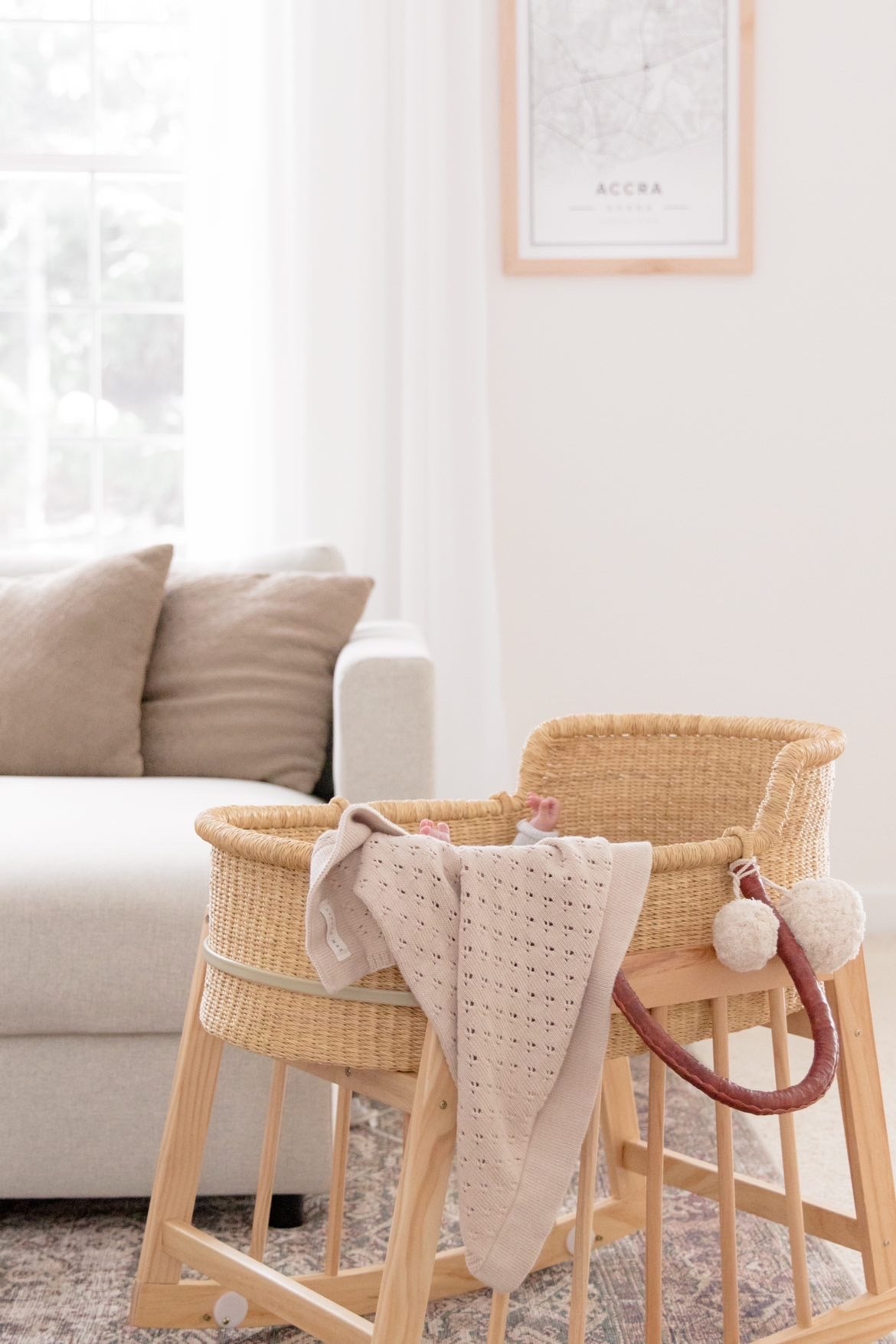 Toffee Pointelle Knit Blanket — Little Mae & Co