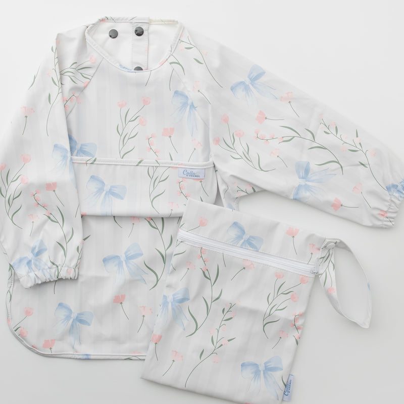 The Grayson Long Sleeve Bib - Fancy Floral — Calla and Friends