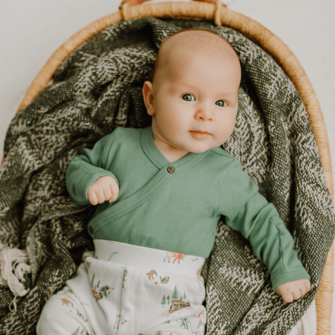 long bodysuit | Basil Green — Finn + Emma