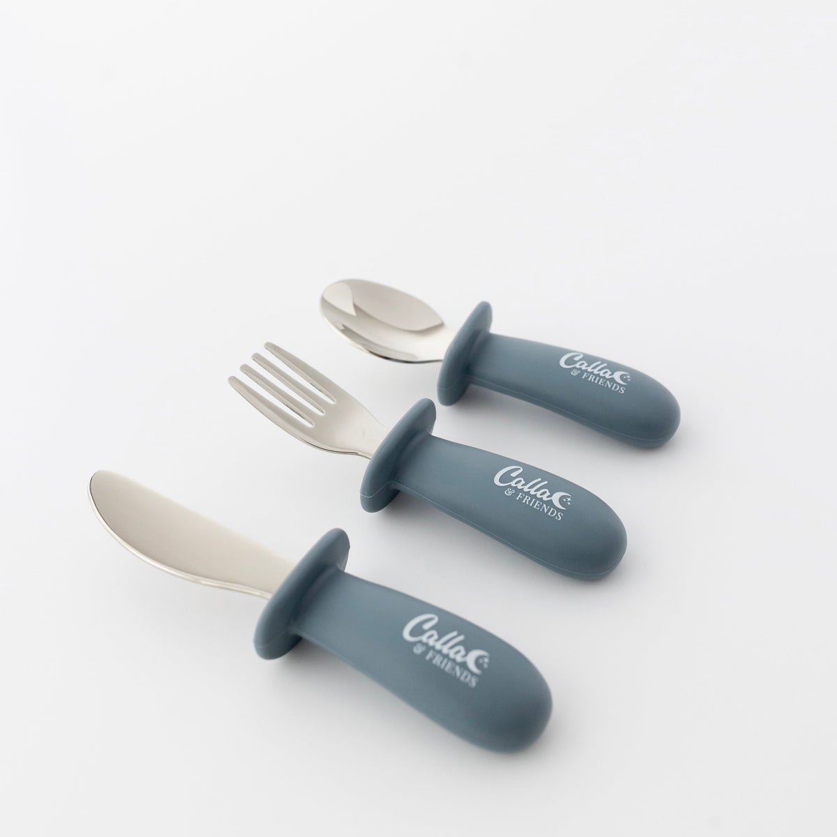 Silicone & Stainless Steel Toddler Utensil Set — Calla and Friends