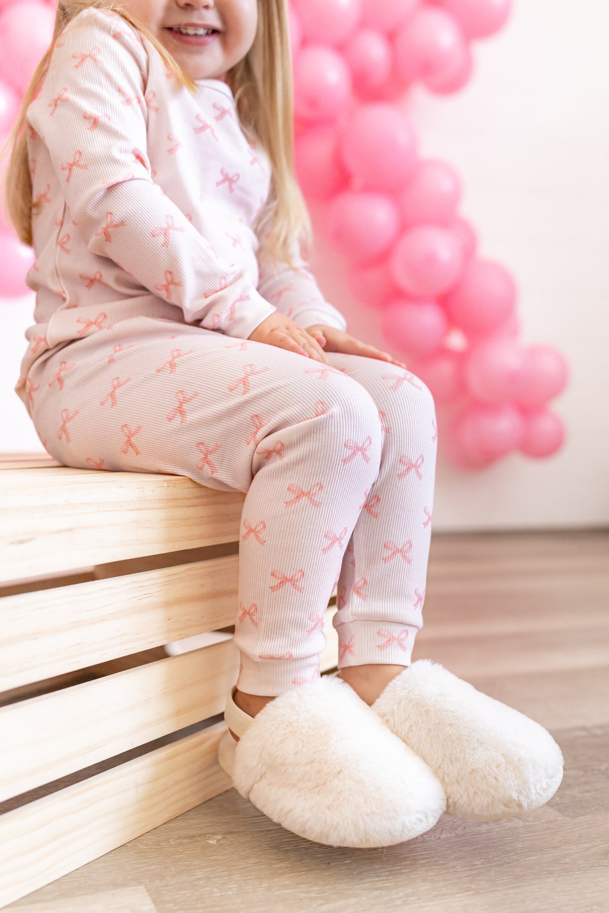 Blushing Bows 2pc Bamboo Pajamas — Little Joy Co.