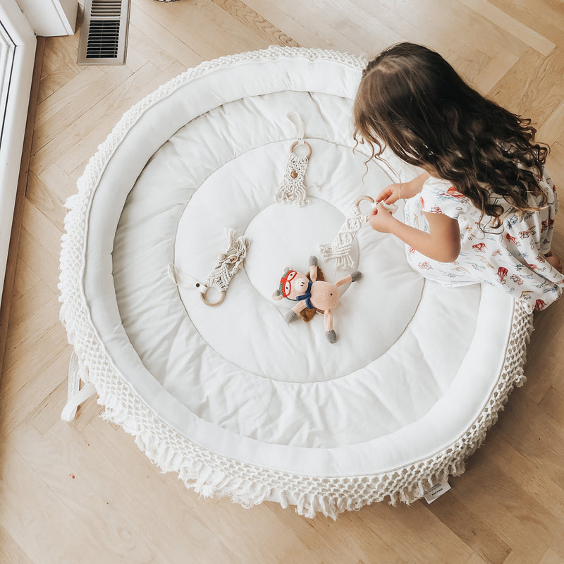 Macrame Round Play Mat — Finn + Emma