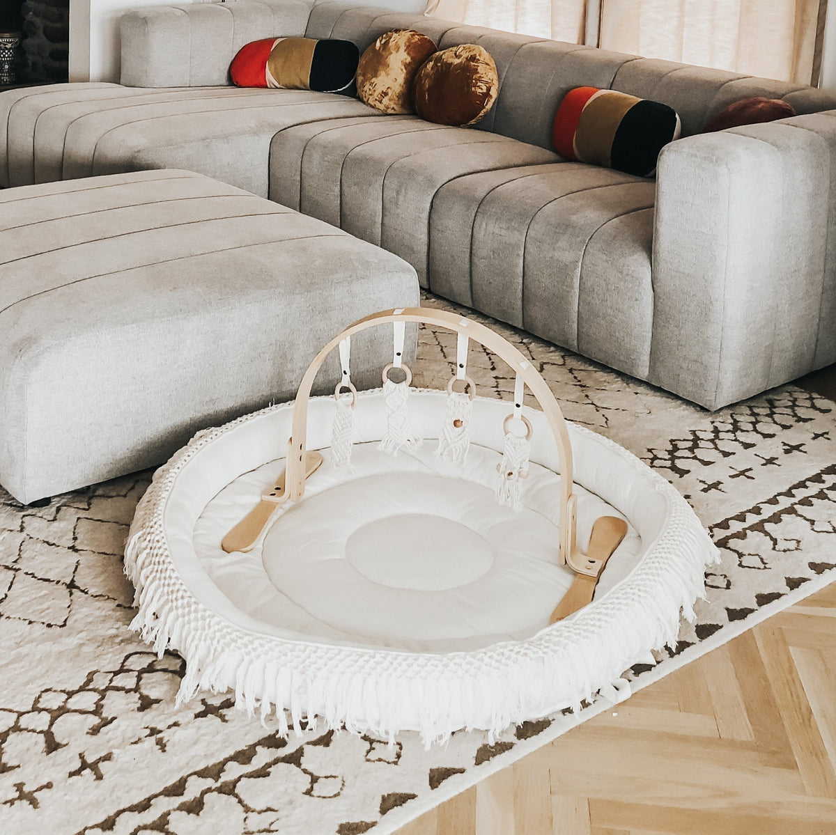 Macrame Round Play Mat — Finn + Emma