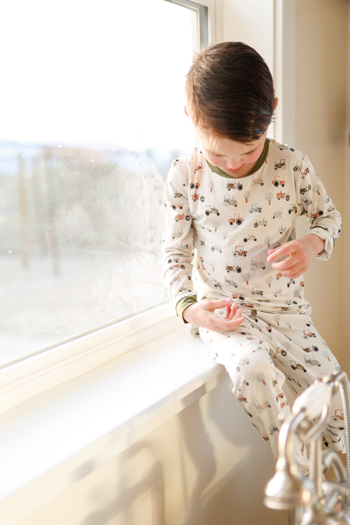 Tiny Tractors 2pc Bamboo Pajamas — Little Joy Co.