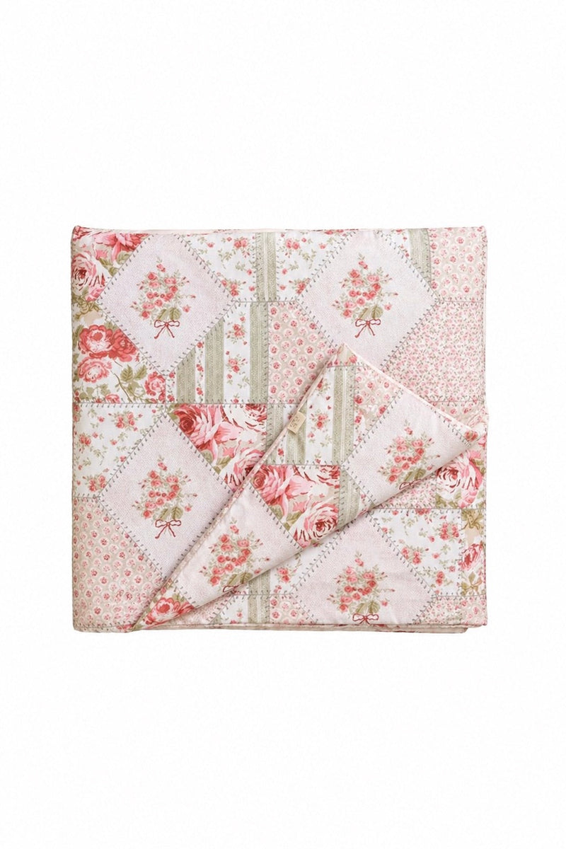 Pink Patchwork Crib Quilted Blanket — Little Mae & Co