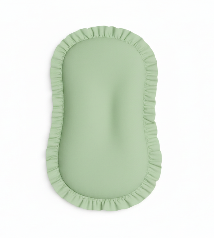 Green Ruffle Baby Lounger Cover — Little Mae & Co