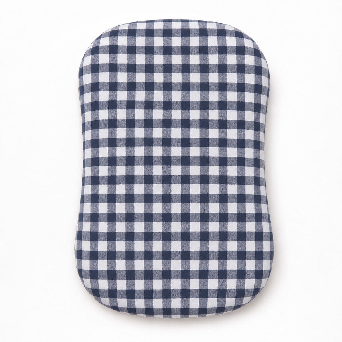 Navy Blue Gingham Ruffle Baby Lounger Cover — Little Mae & Co