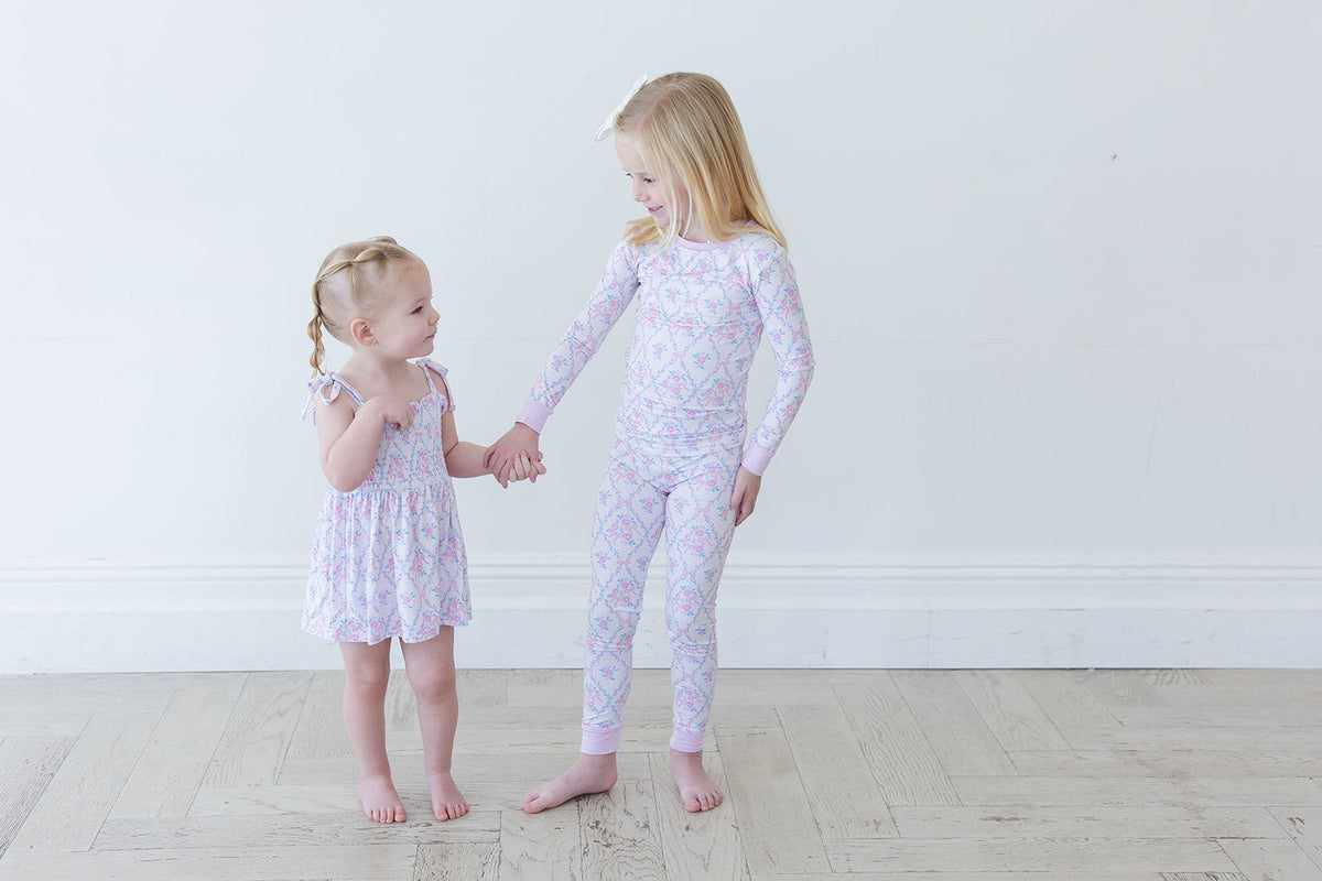 Charlotte - Smocked Diaper Dress Set — Blush Lotus