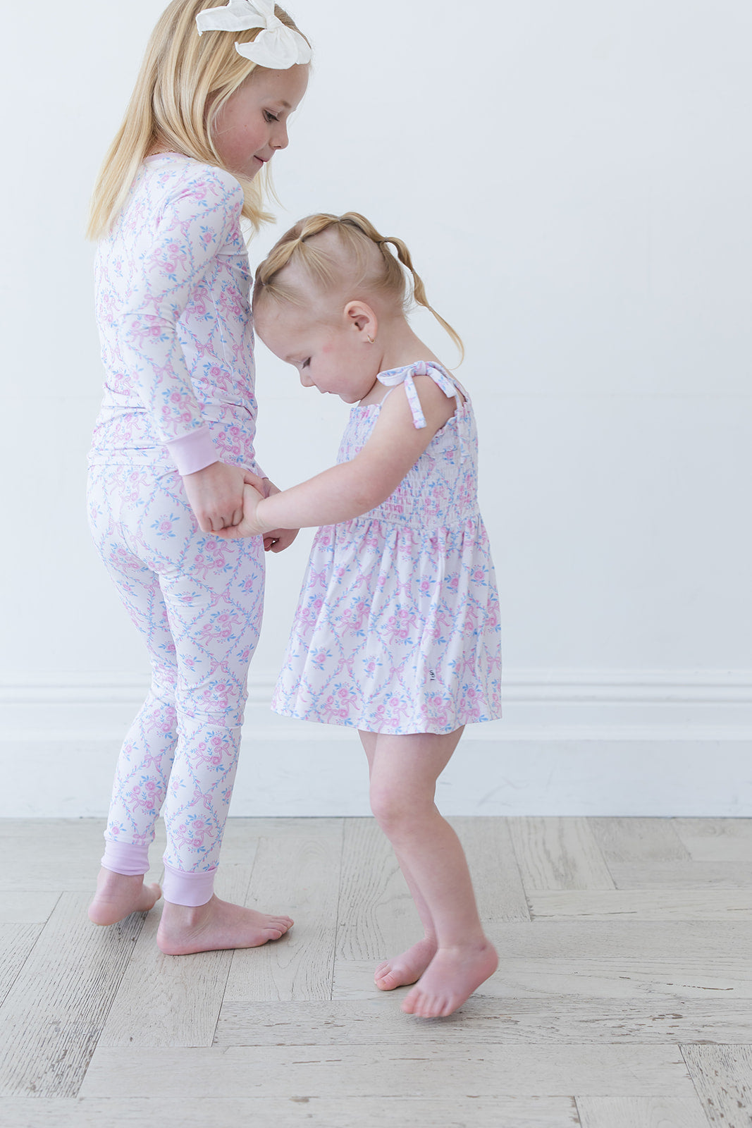 Charlotte - Smocked Diaper Dress Set — Blush Lotus