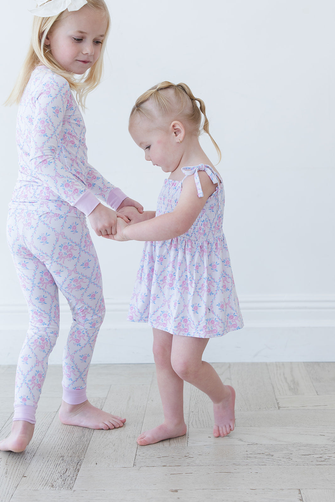 Charlotte - Smocked Diaper Dress Set — Blush Lotus