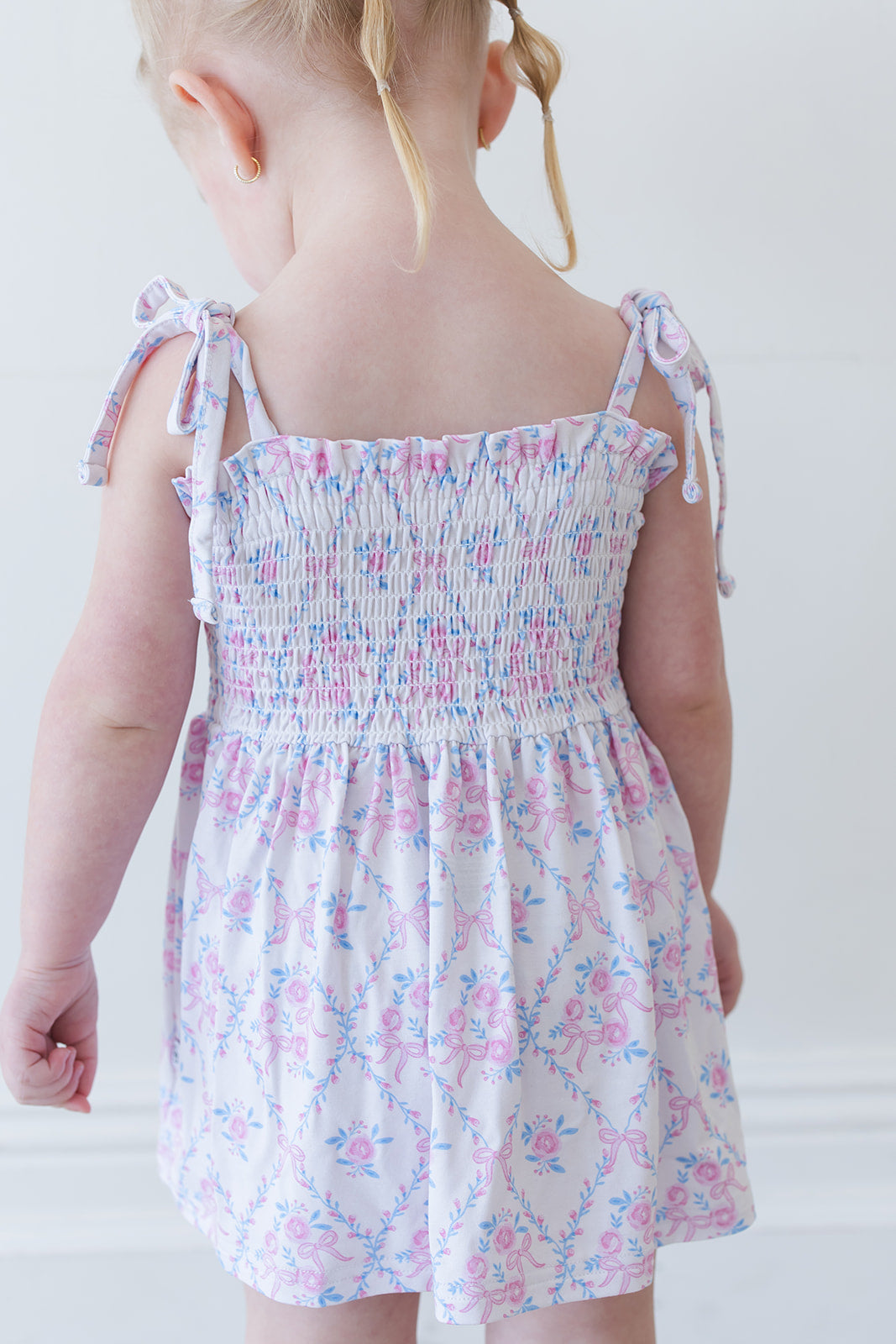 Charlotte - Smocked Diaper Dress Set — Blush Lotus