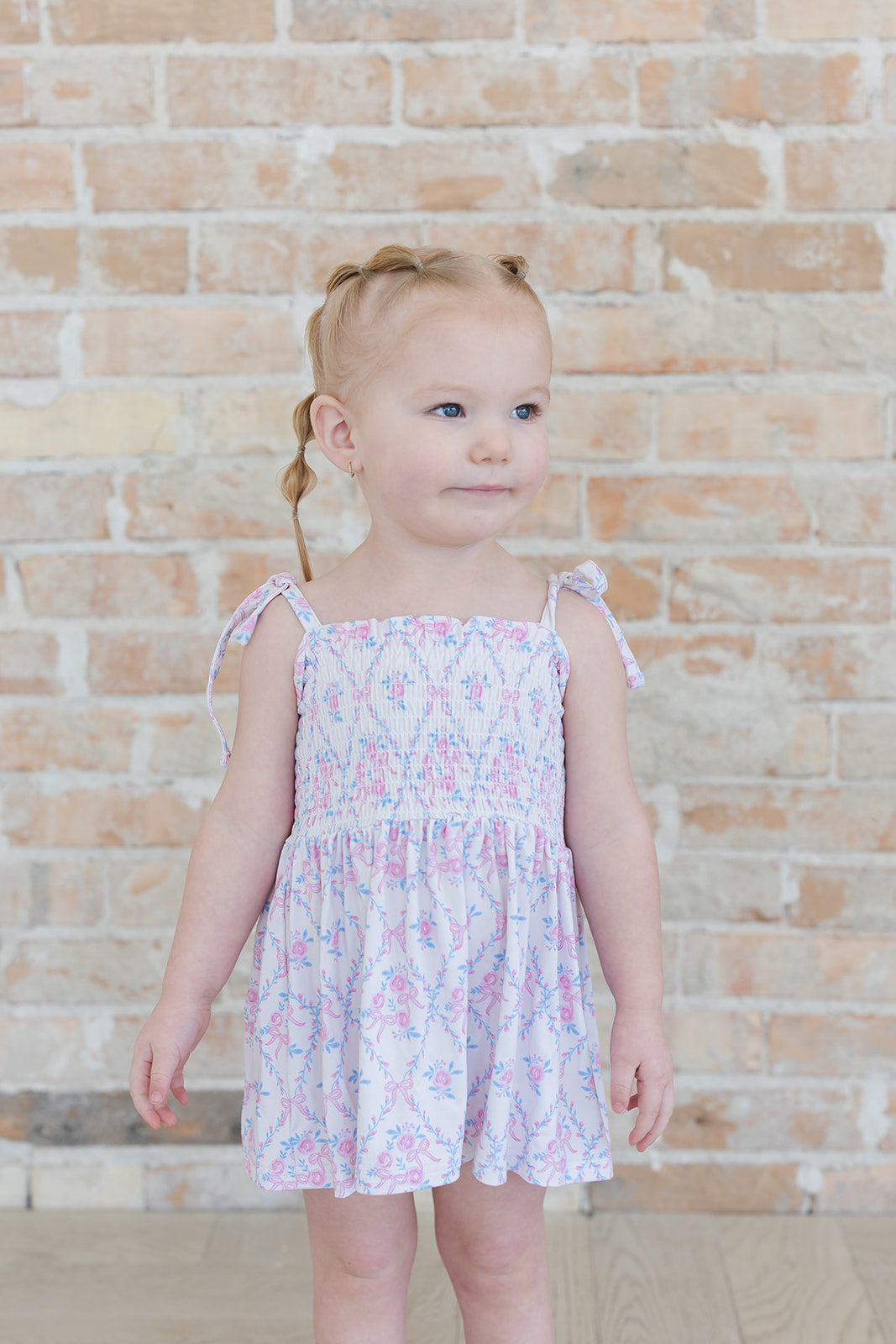 Charlotte - Smocked Diaper Dress Set — Blush Lotus