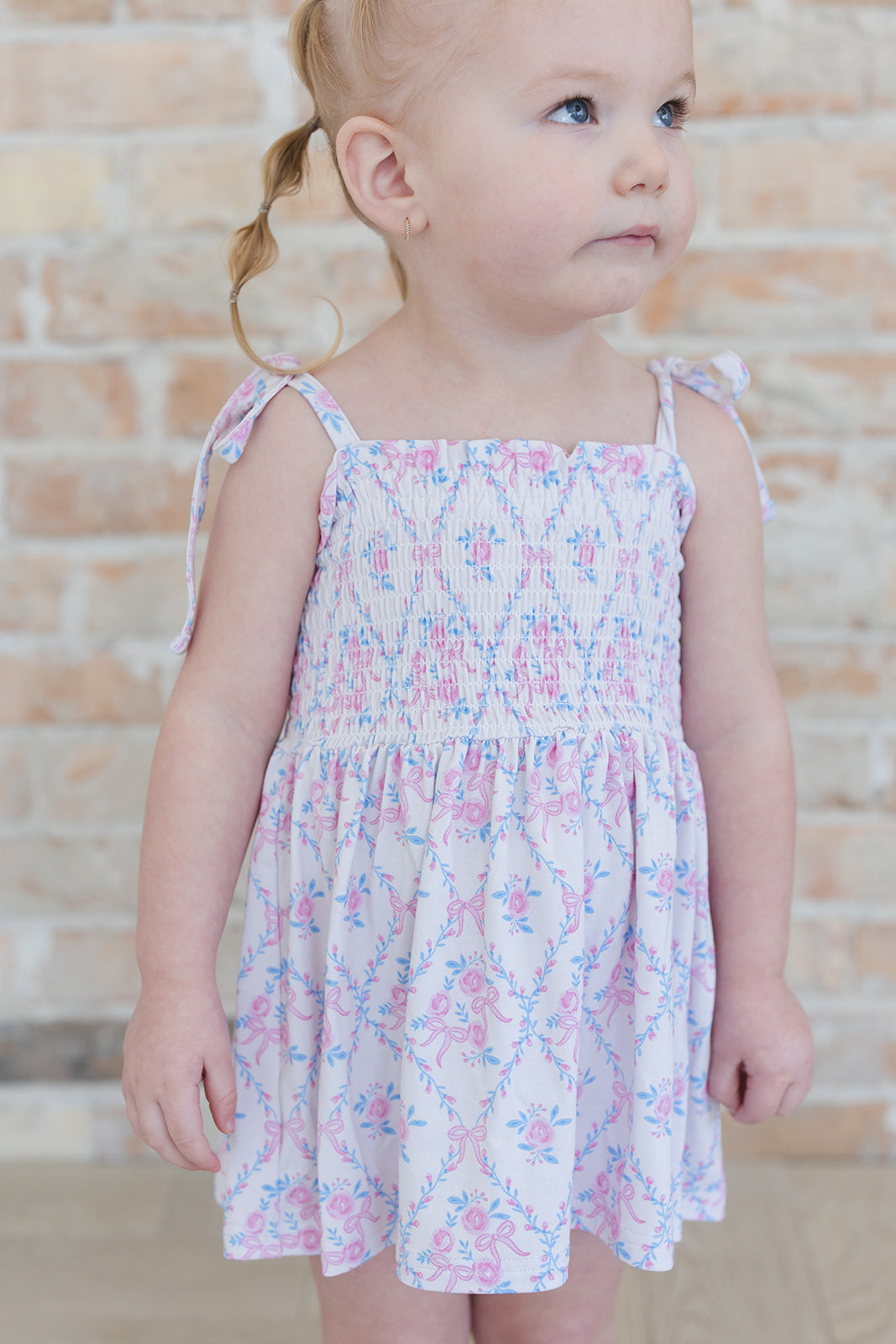 Charlotte - Smocked Diaper Dress Set — Blush Lotus
