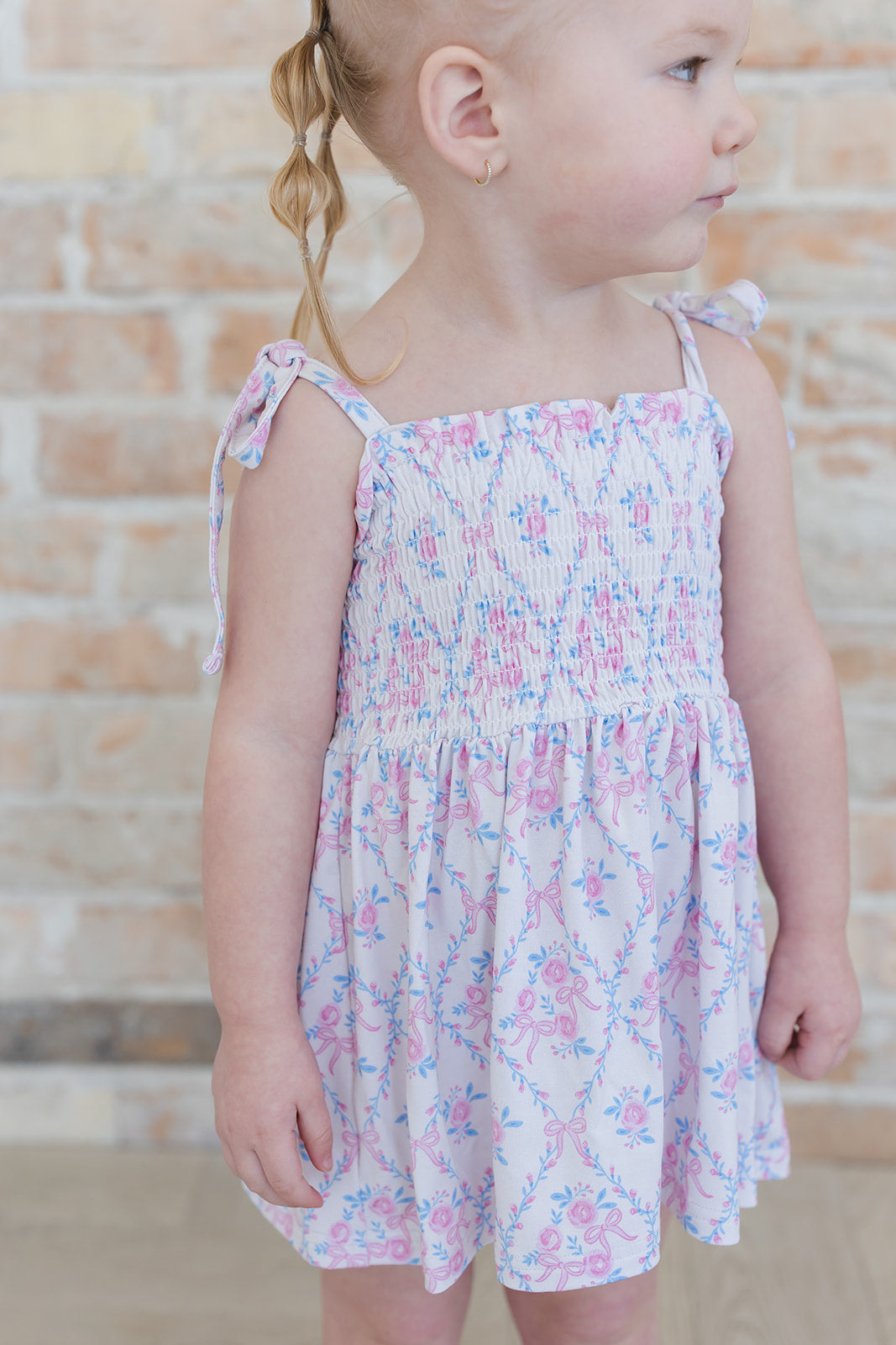 Charlotte - Smocked Diaper Dress Set — Blush Lotus