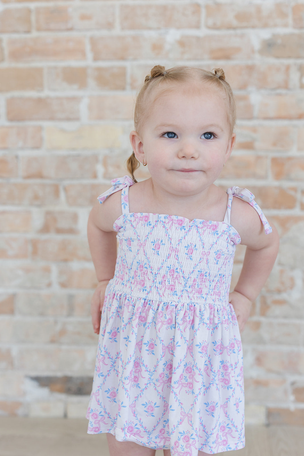Charlotte - Smocked Diaper Dress Set — Blush Lotus