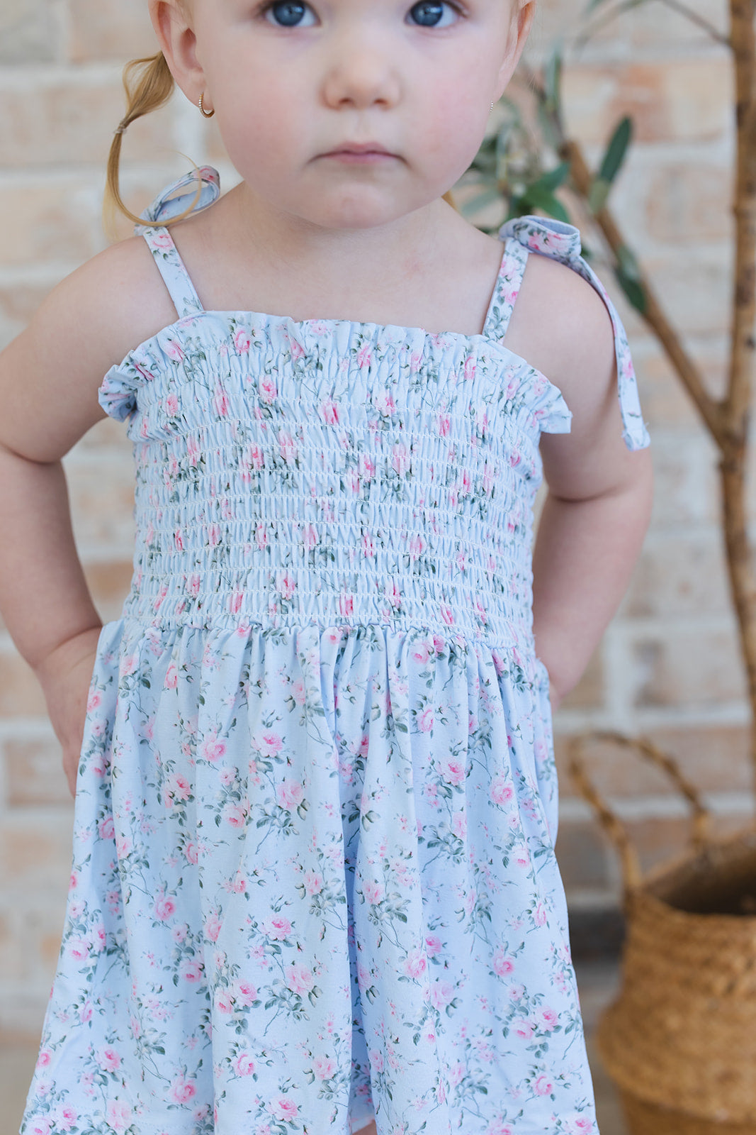 Eloise - Smocked Diaper Dress Set — Blush Lotus