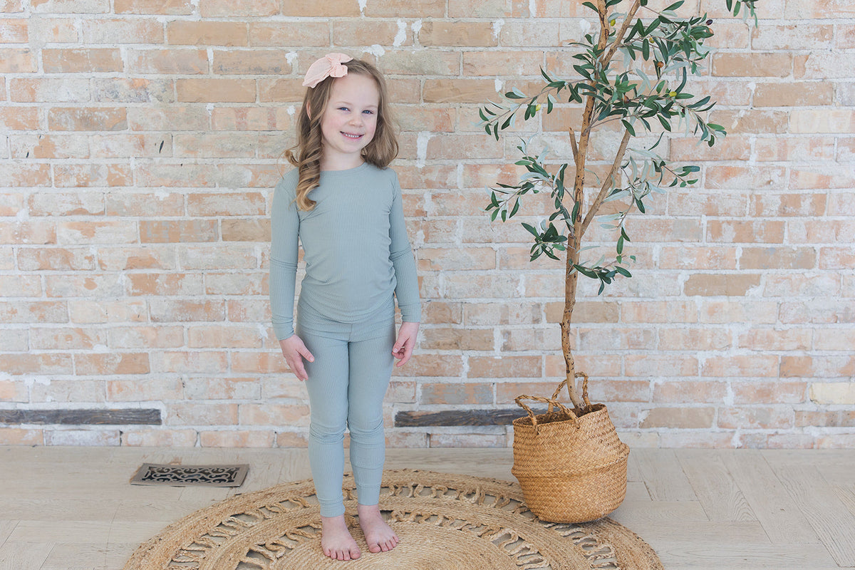 Sage (ribbed)  - Set — Blush Lotus
