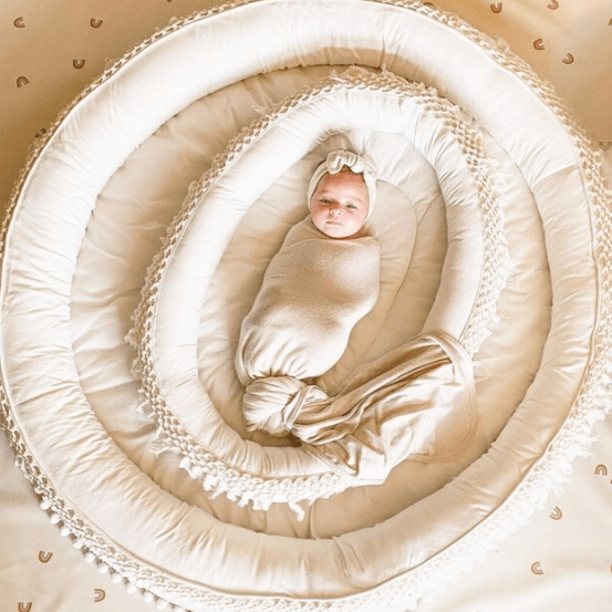 Macrame Oval Play Mat & Round Play Mat Bundle — Finn + Emma