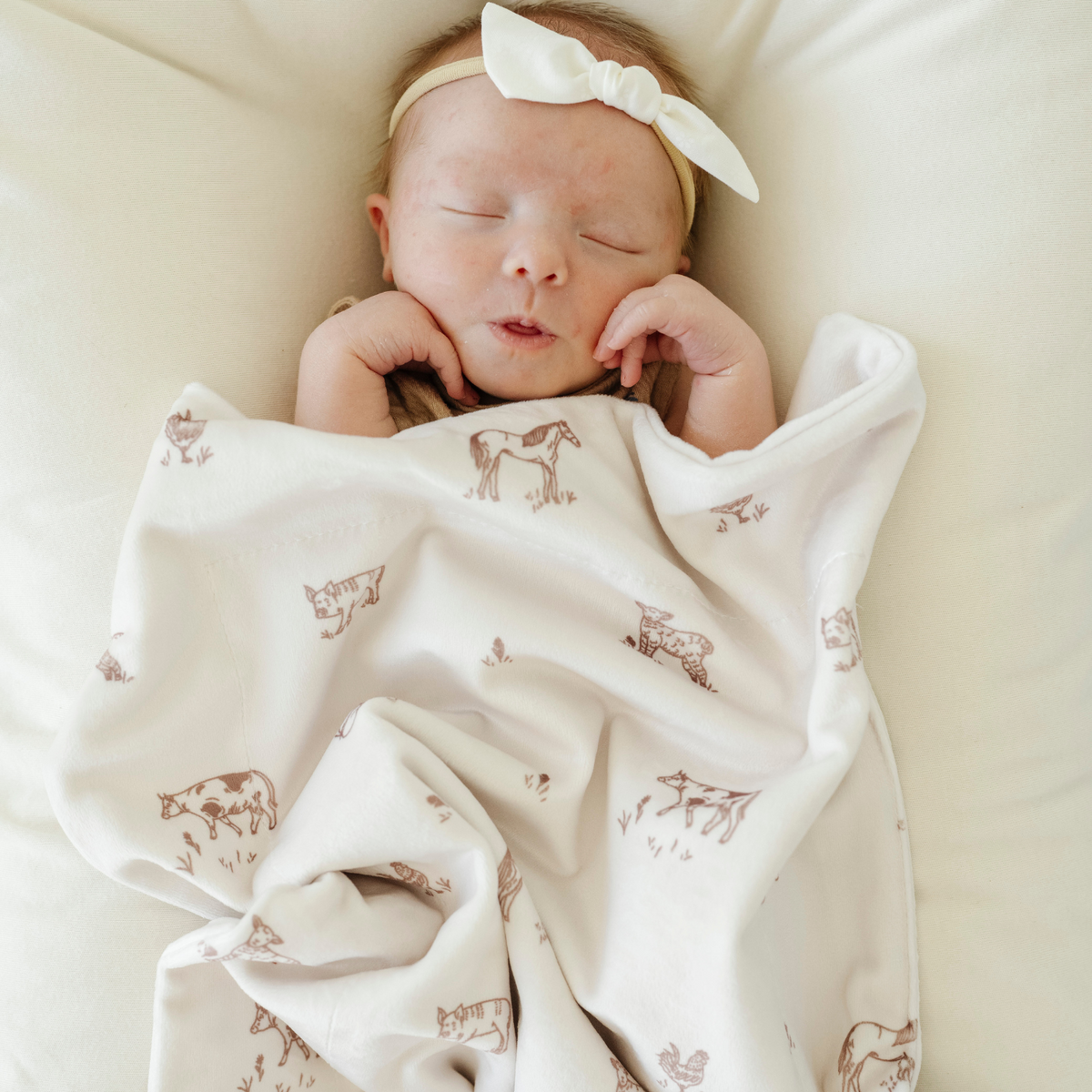 Minky Stretch Receiving Blankets — Saranoni