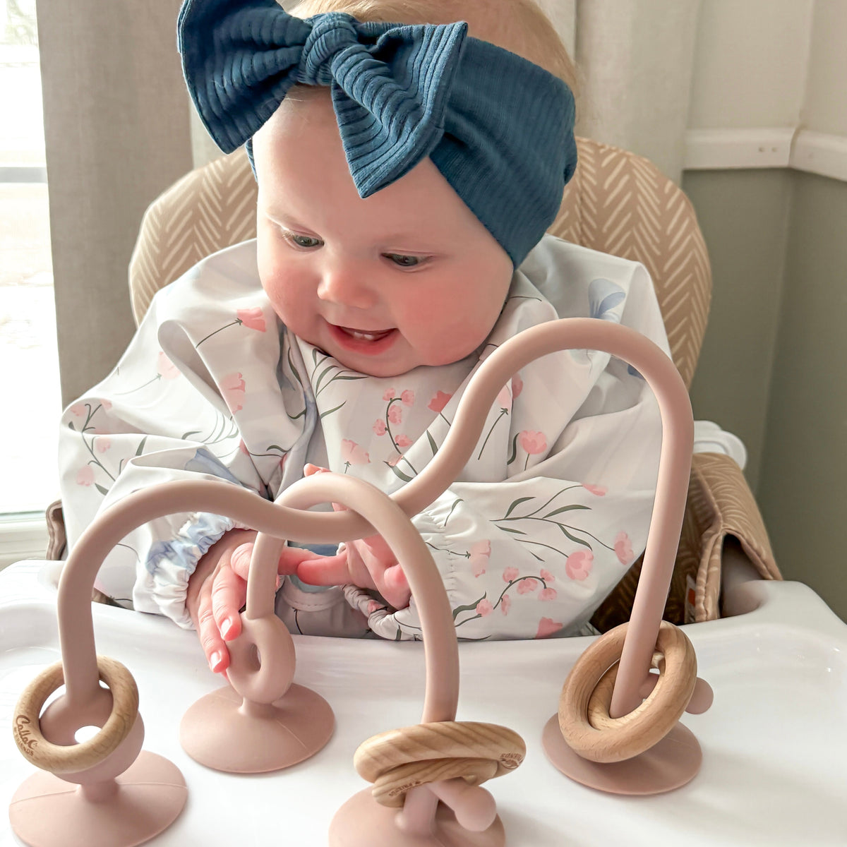 The Grayson Long Sleeve Bib - Fancy Floral — Calla and Friends