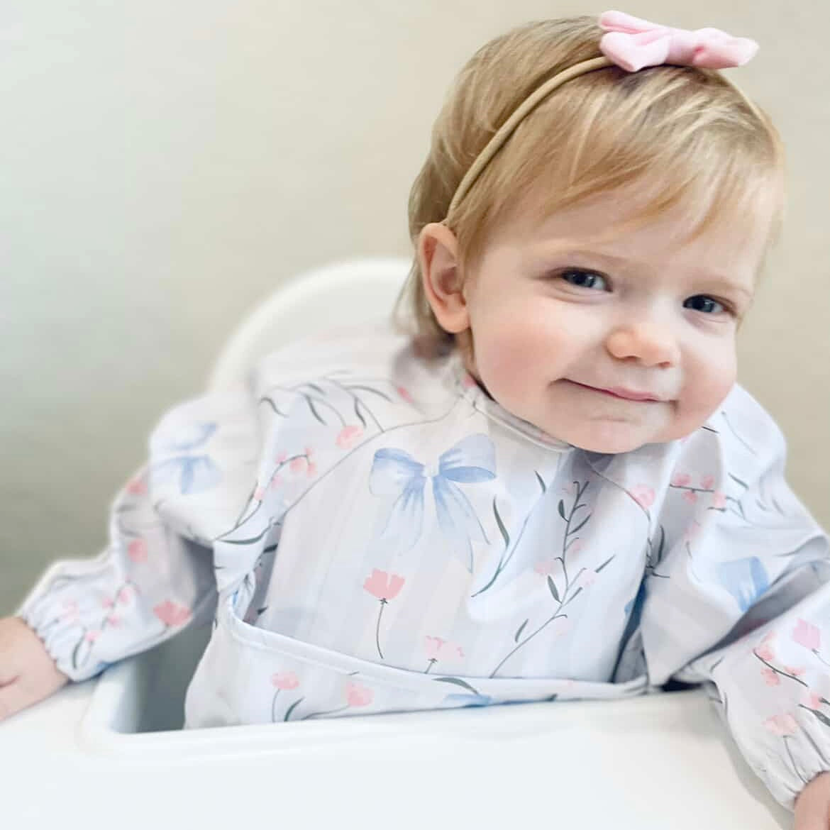 The Grayson Long Sleeve Bib - Fancy Floral — Calla and Friends