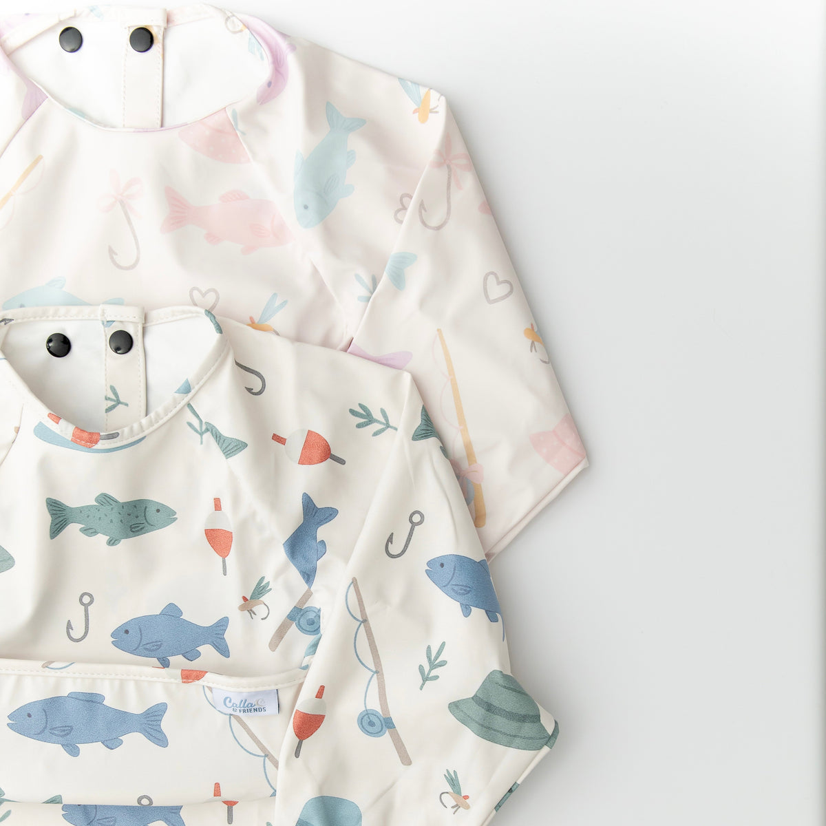 The Grayson Long Sleeve Bib - Lakeside Catch — Calla and Friends