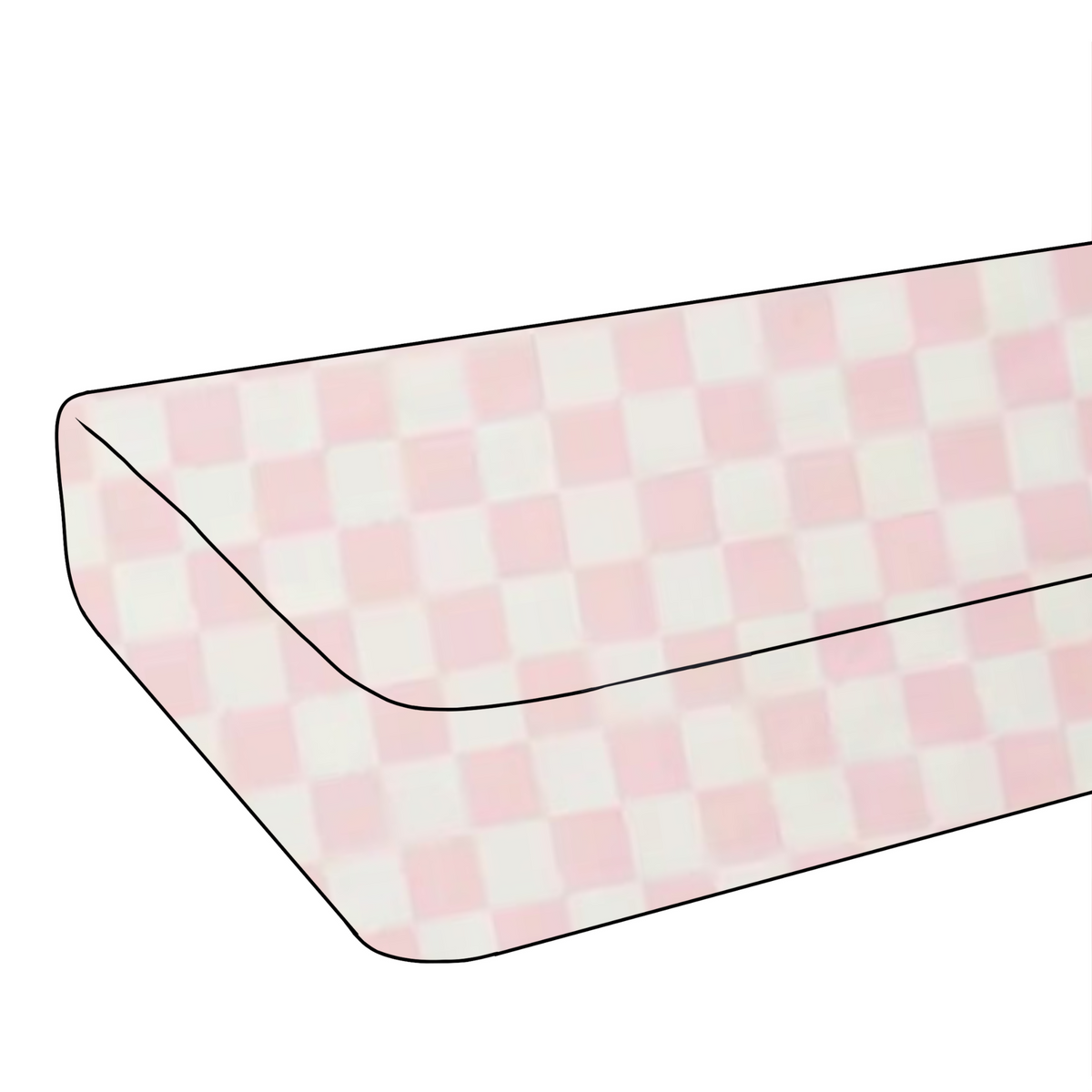Pink & White Checkered Crib Sheet — Little Mae & Co