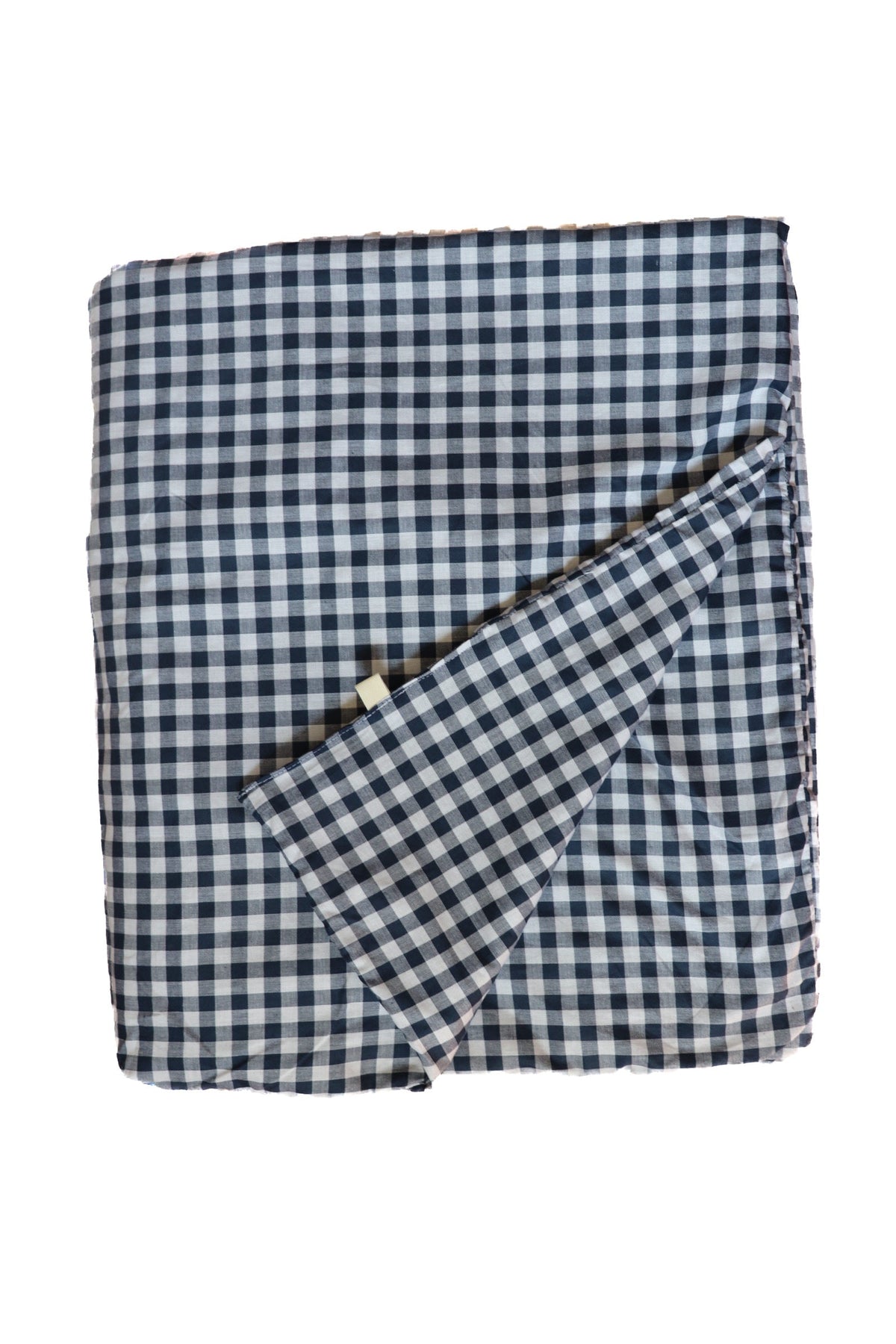 Navy Gingham Crib Quilted Blanket — Little Mae & Co