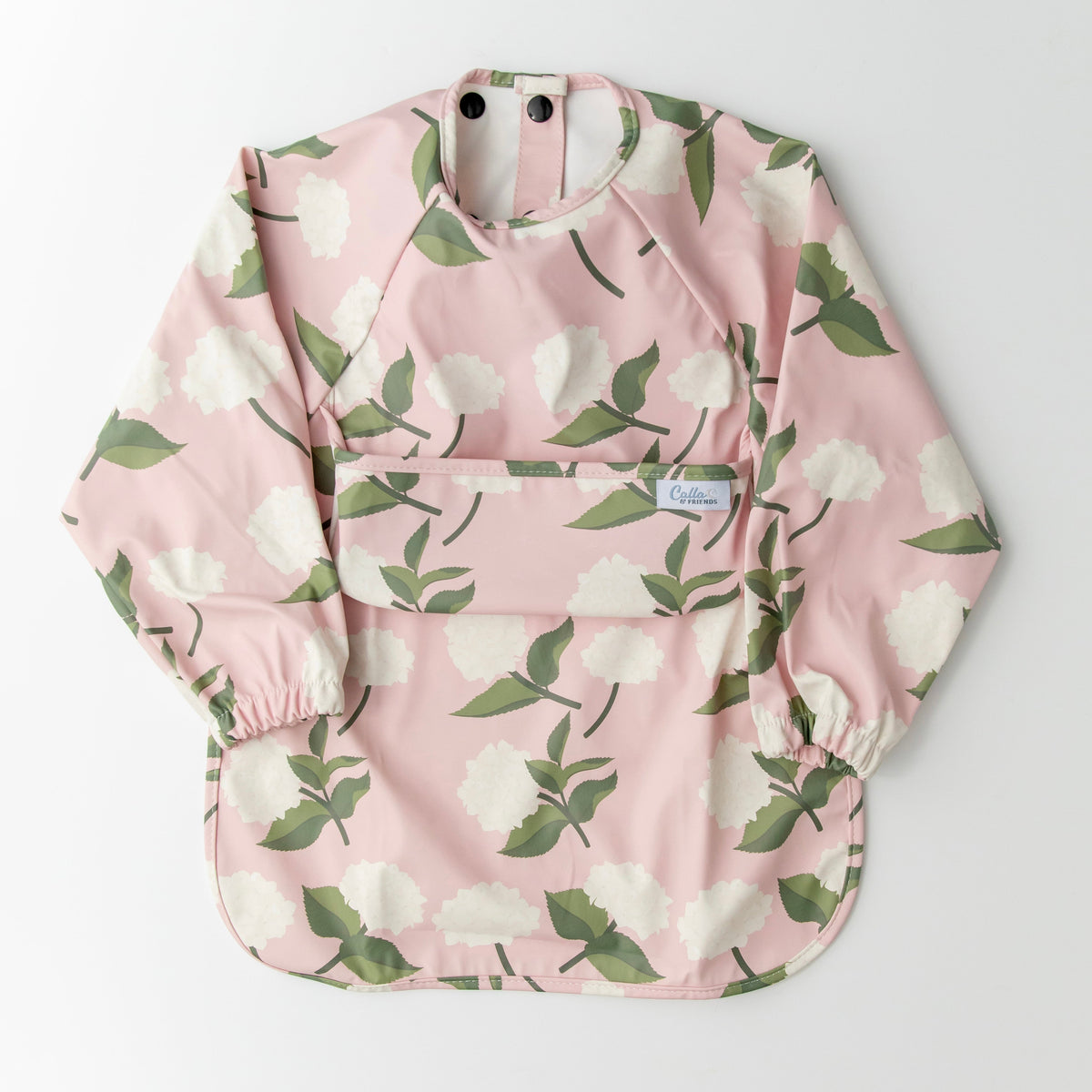 The Grayson Long Sleeve Bib - Hydrangeas — Calla and Friends