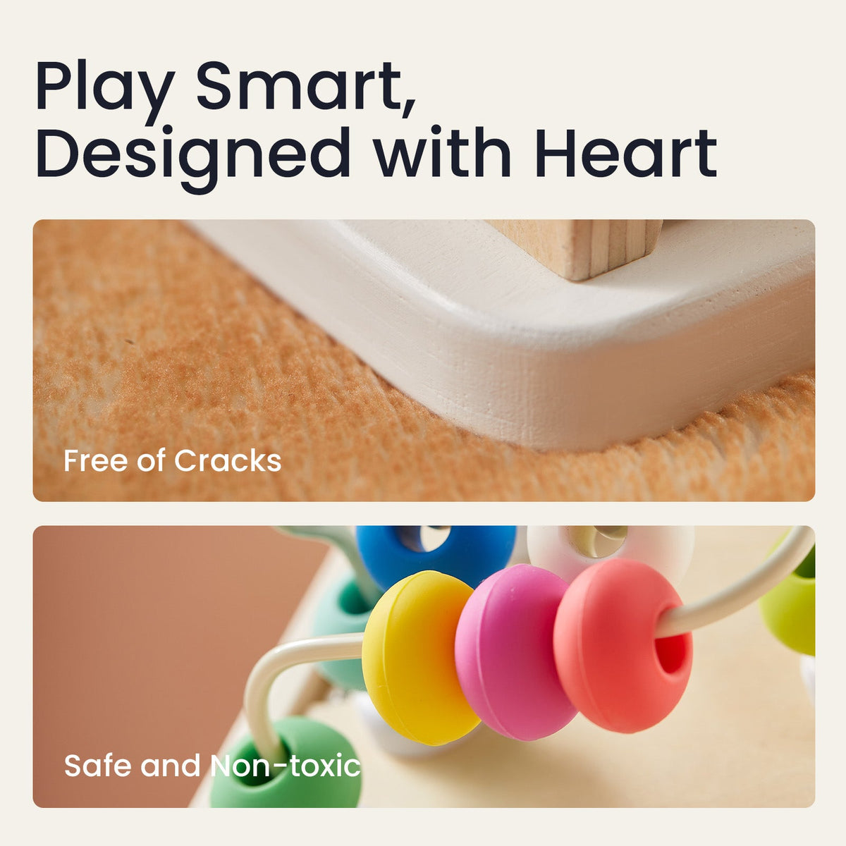 Brain & Hands Playset — Montessori Box (4–6 Months) + Activity Cube — Tiny Land