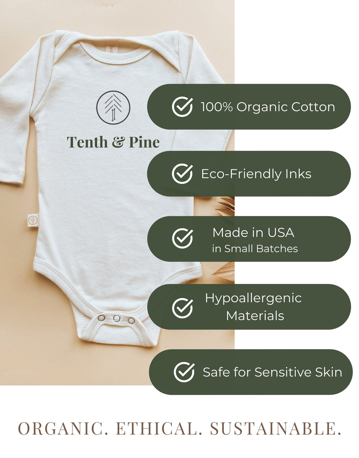 Little Sister Organic Baby Bodysuit — Tenth & Pine