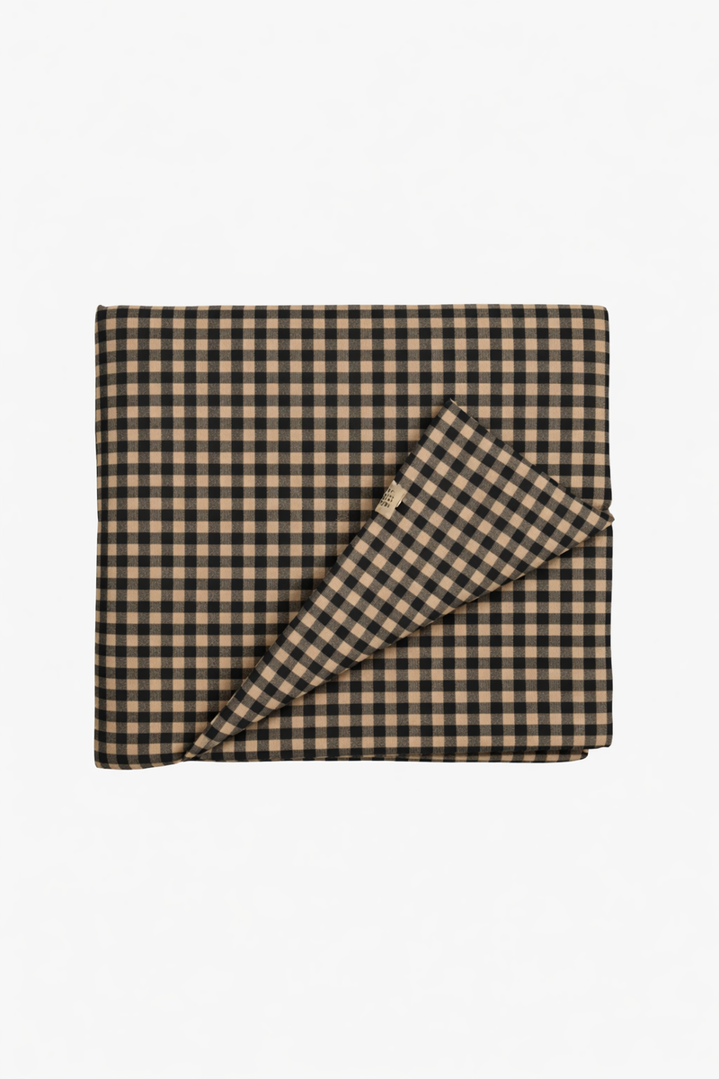 Brown Black Gingham Crib Quilted Blanket — Little Mae & Co