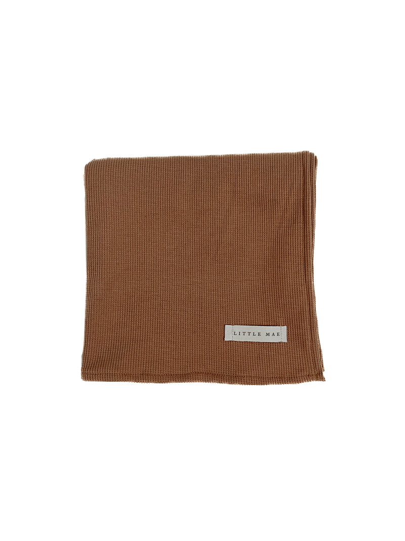 Caramel Waffle Knit Blanket — Little Mae & Co