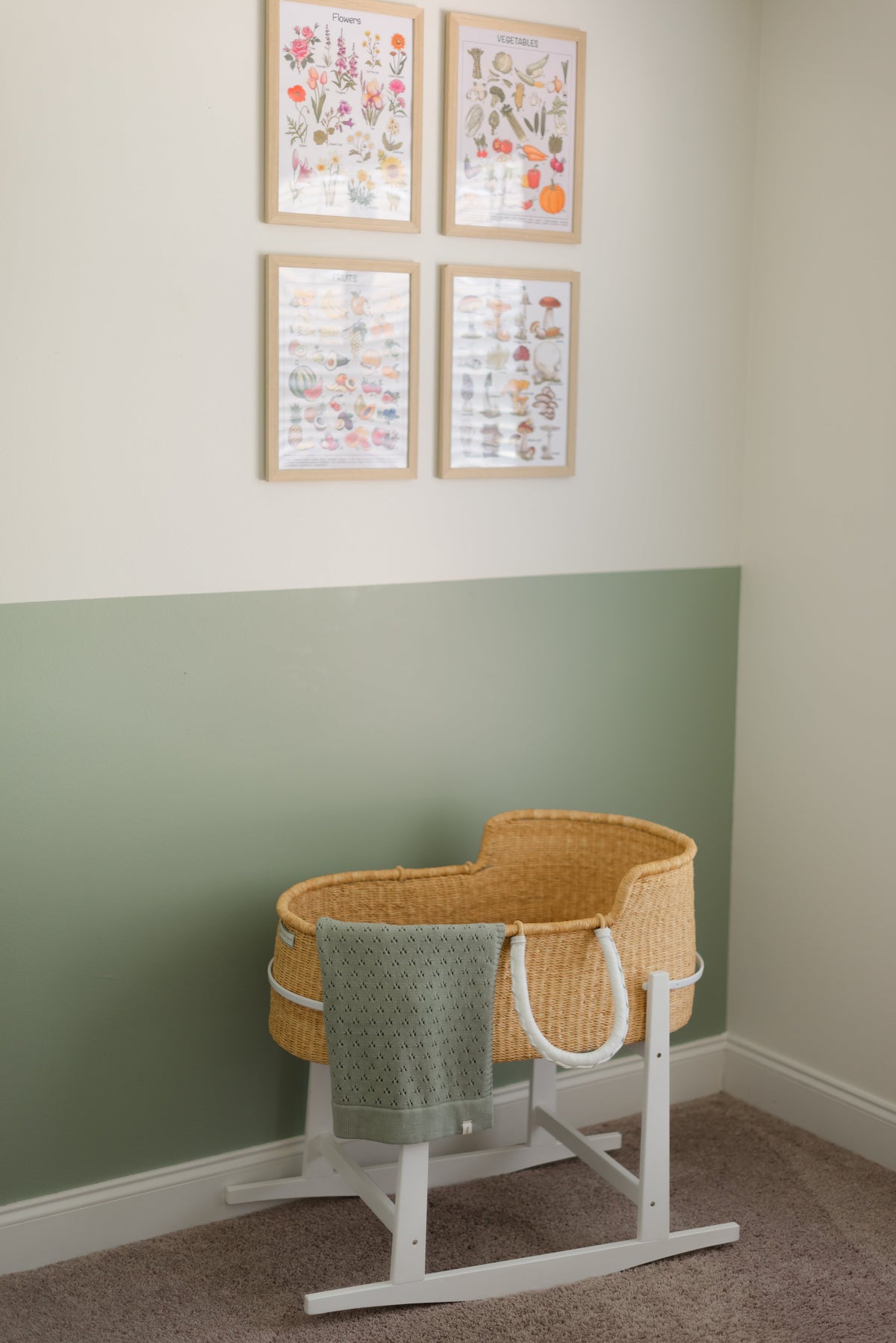 Mint Pointelle Knit Blanket — Little Mae & Co