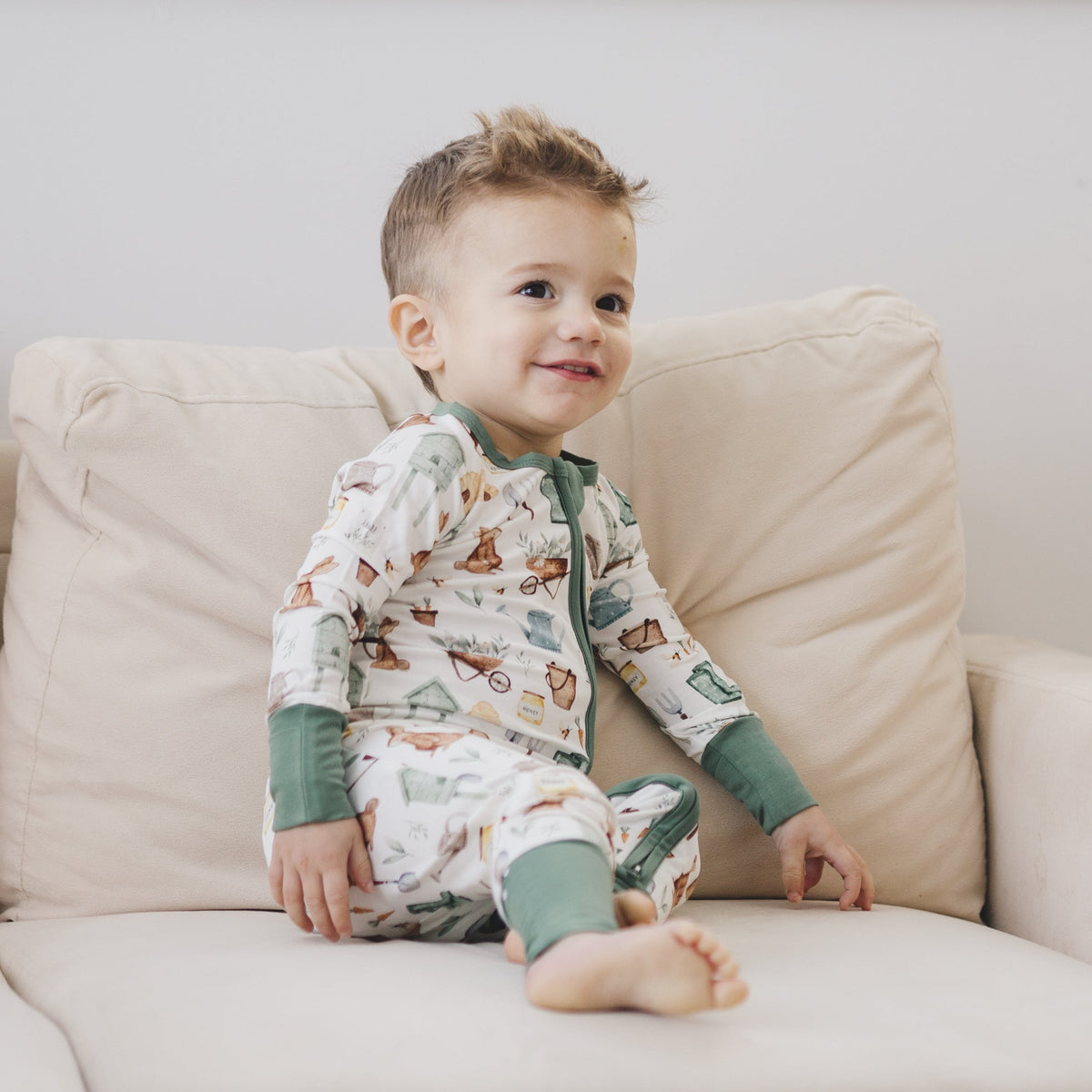 Cottontail Garden Bamboo Zippy Romper — Little Joy Co.