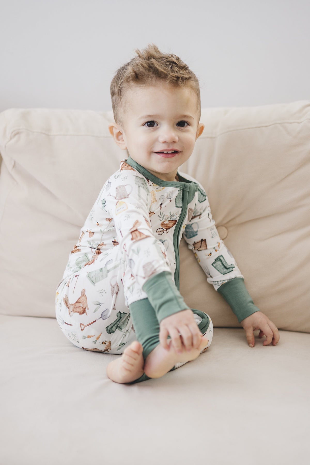 Cottontail Garden Bamboo Zippy Romper — Little Joy Co.