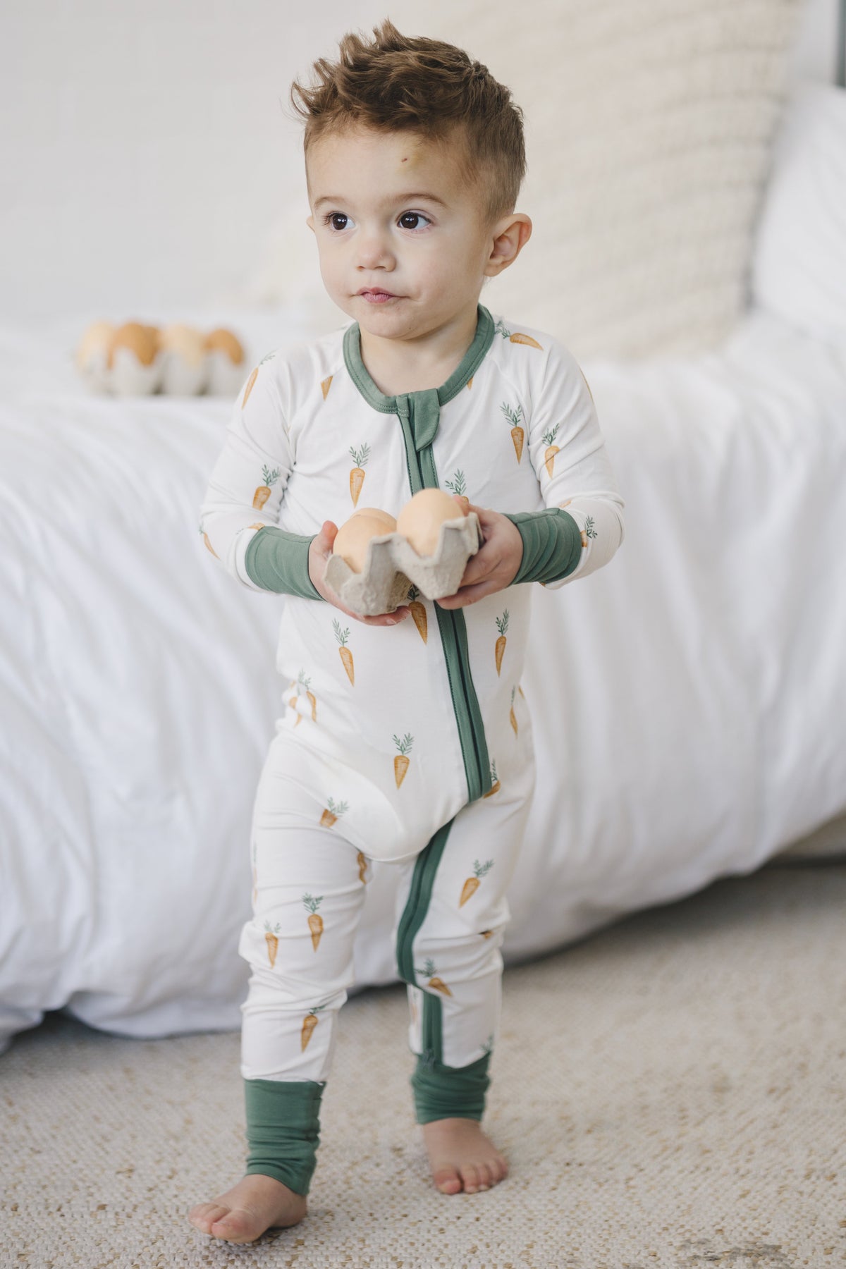 Keep Calm and Carrot On Bamboo Zippy Romper — Little Joy Co.