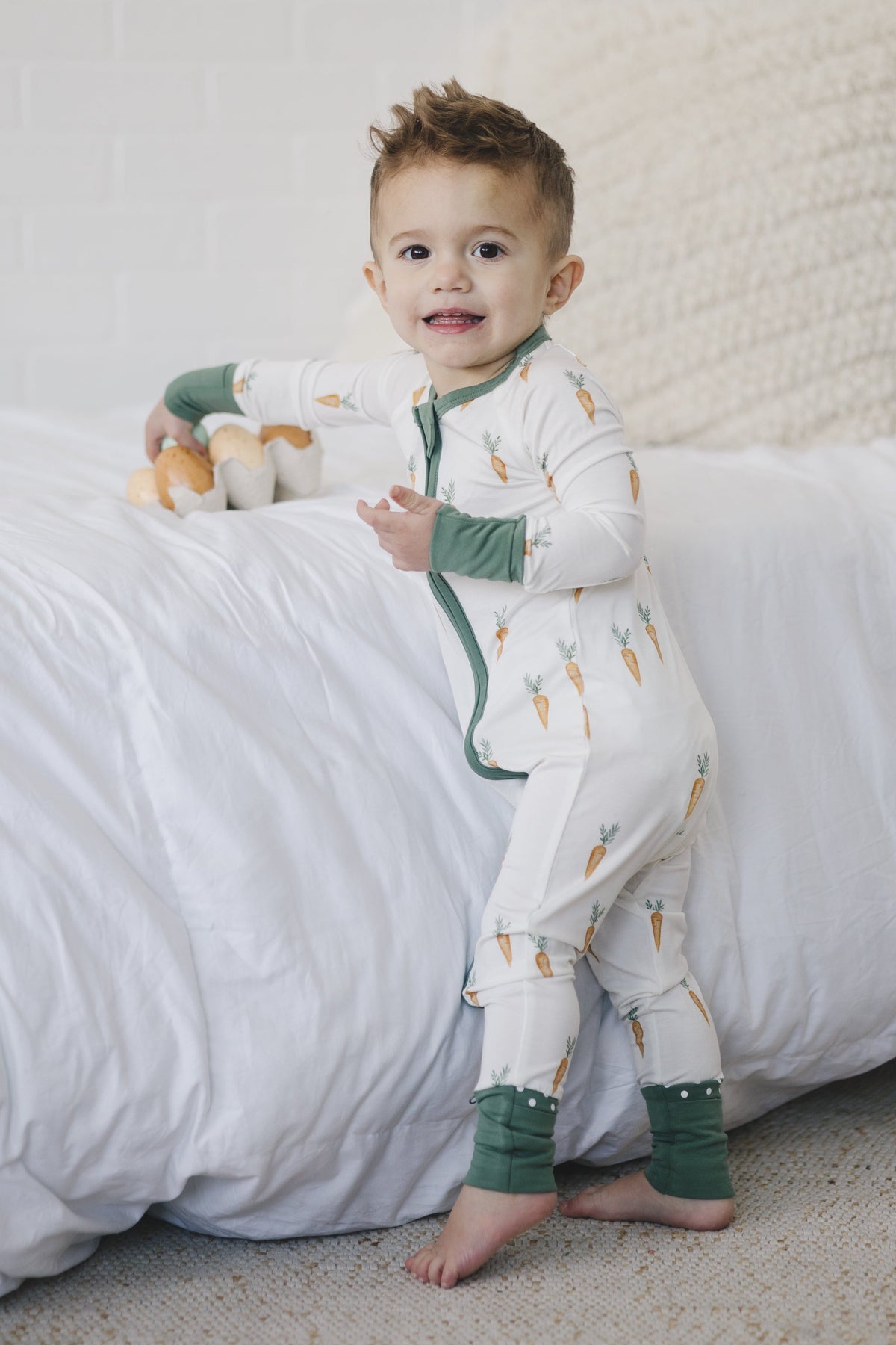 Keep Calm and Carrot On Bamboo Zippy Romper — Little Joy Co.