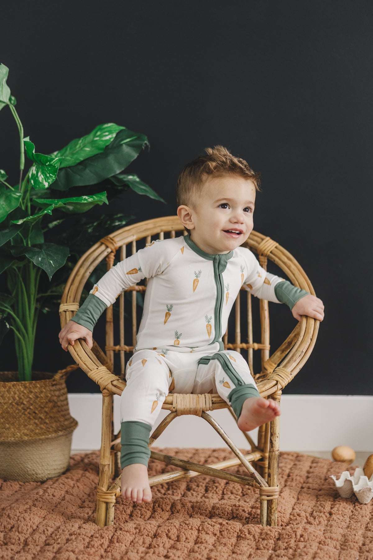 Keep Calm and Carrot On Bamboo Zippy Romper — Little Joy Co.