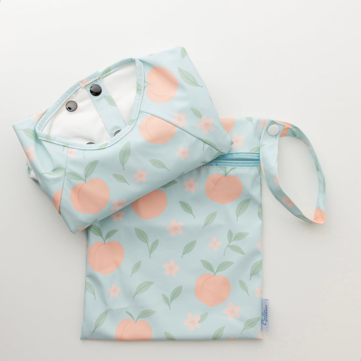 The Grayson Long Sleeve Bib - Peach Blossom — Calla and Friends