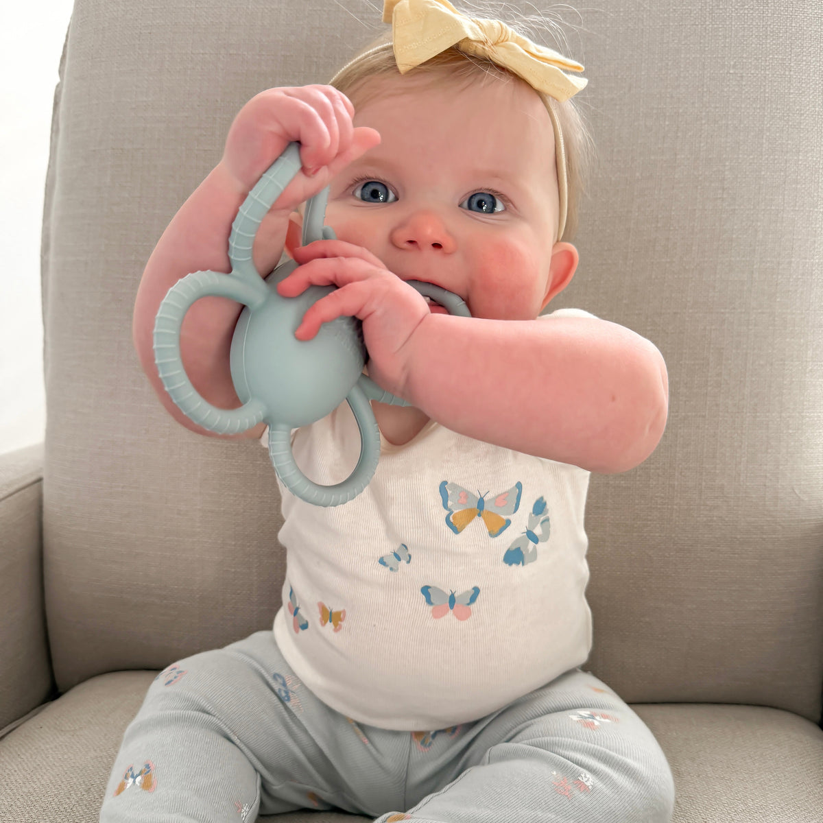 Garden Party Collection - Butterfly Rattle Teether — Calla and Friends