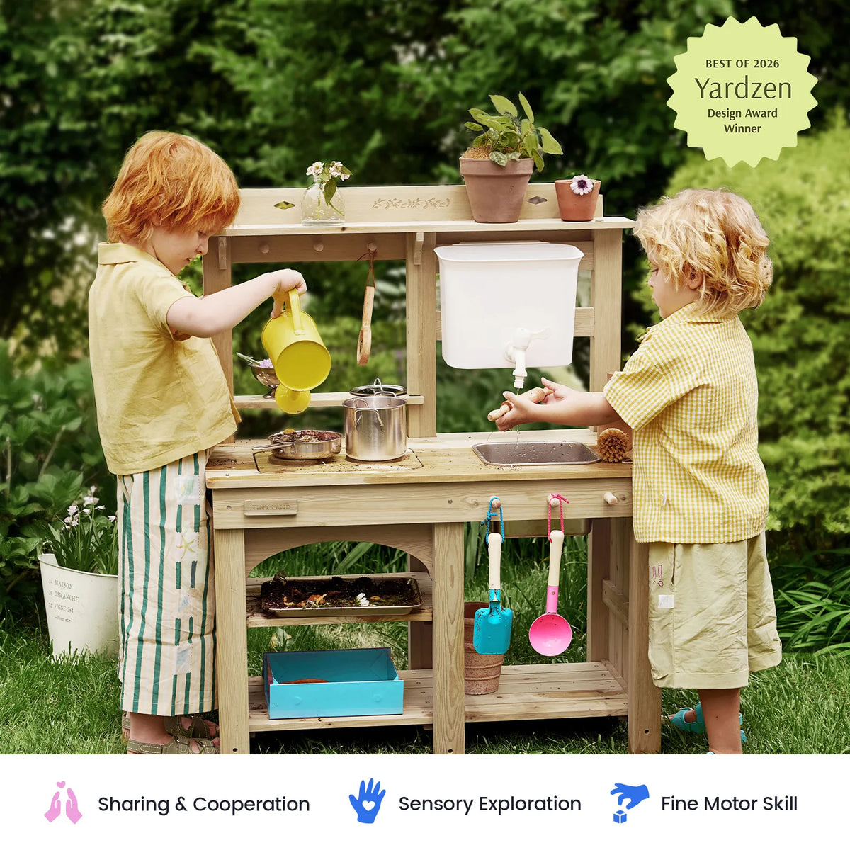 Tiny Land® Mud Kitchen - DuoPlay Outdoor Play Kitchen for Kids — Tiny Land